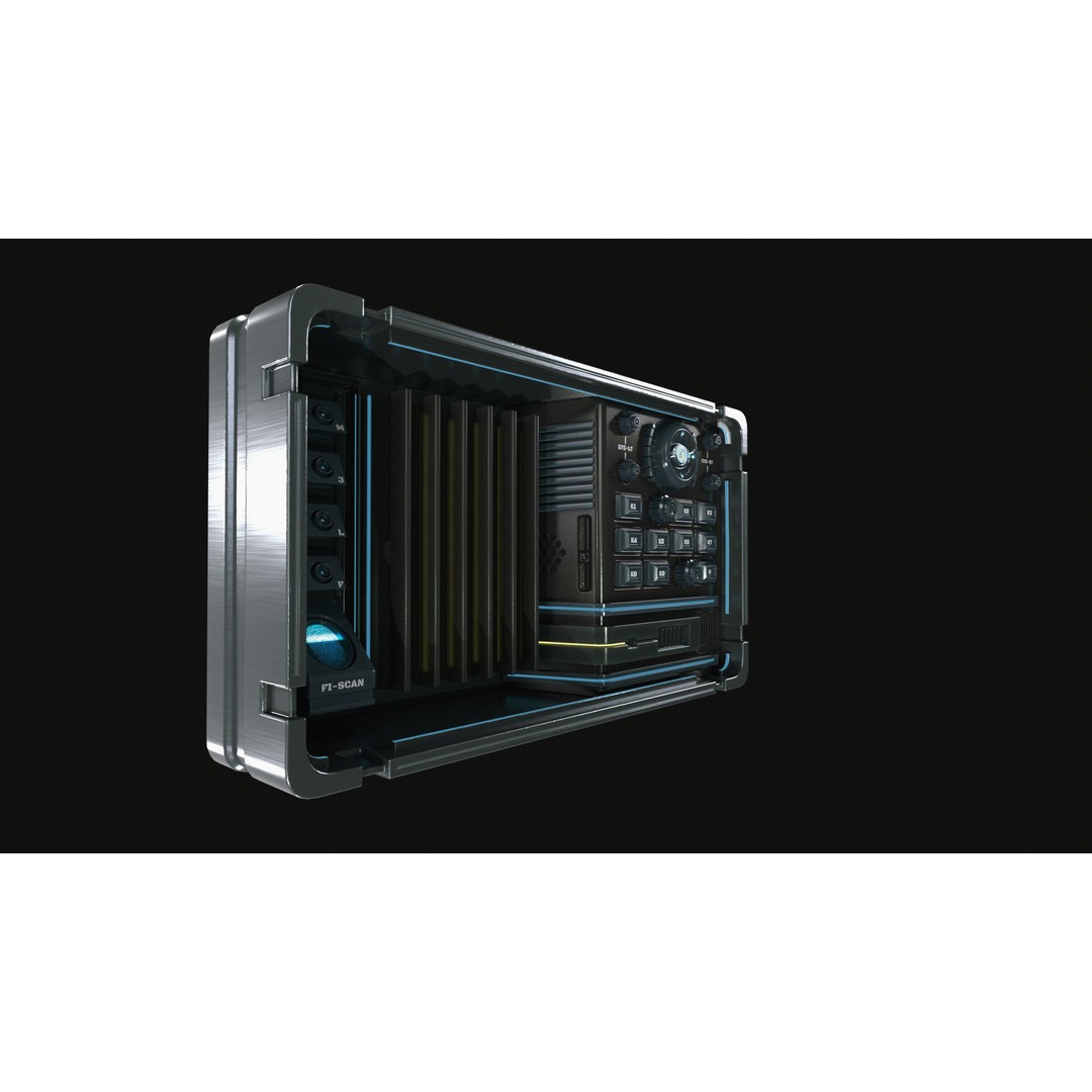 Control Panel 3D Model – PBR Textures, Game Ready, FBX, OBJ - View 5
