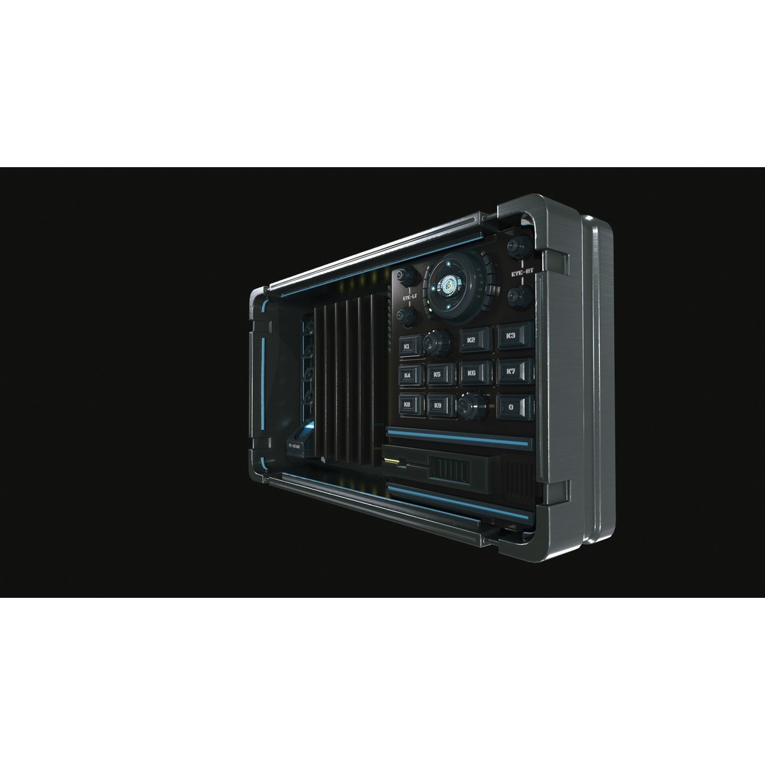Control Panel 3D Model – PBR Textures, Game Ready, FBX, OBJ - View 6