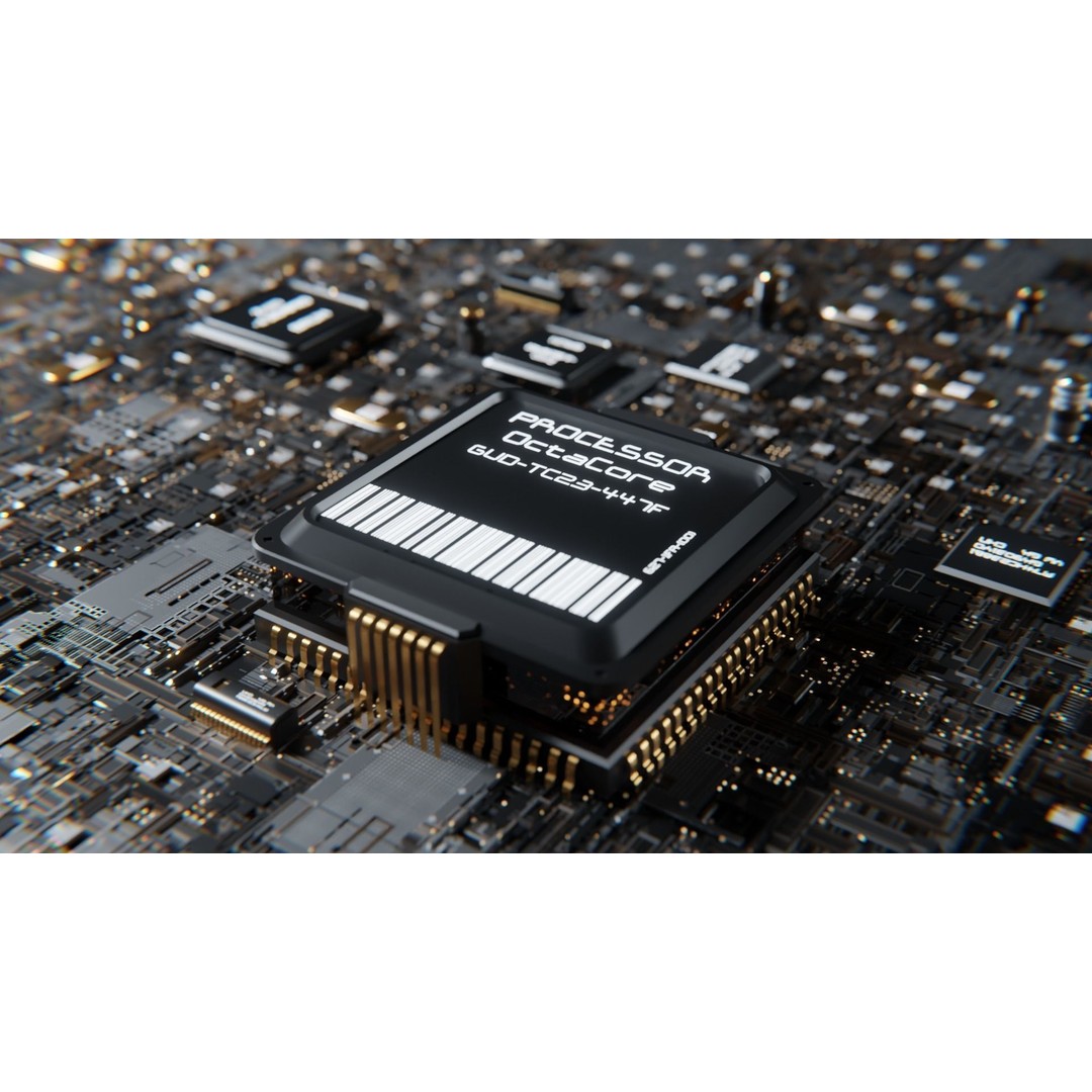 Motherboard 3D Model – High Poly Electronic Component, FBX, PBR - View 3