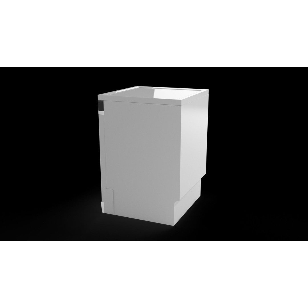 Whirlpool 60cm Maxi-Tub Dishwasher 3D Model – PBR Textured, Game-Ready - View 13