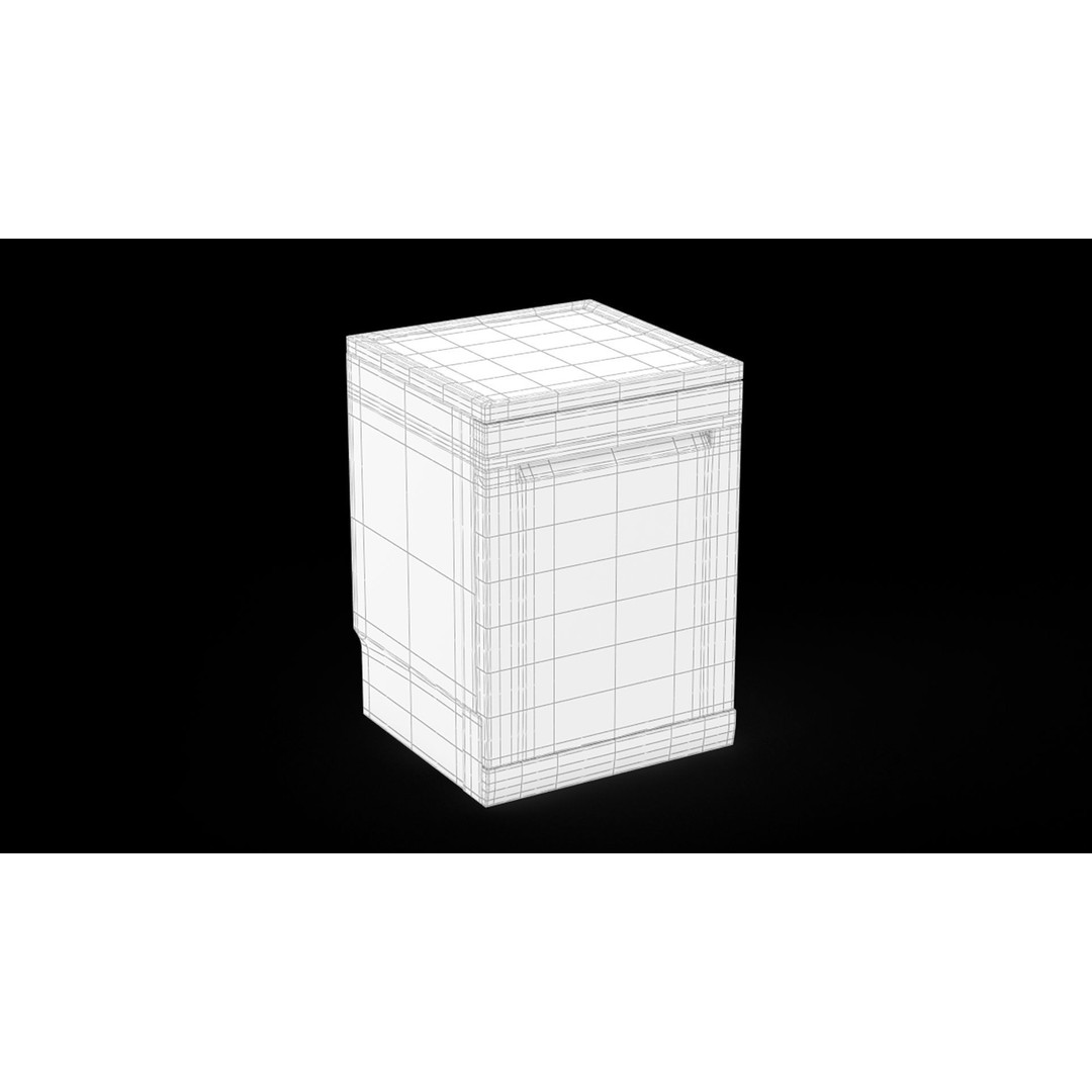 Whirlpool 60cm Maxi-Tub Dishwasher 3D Model – PBR Textured, Game-Ready - View 18