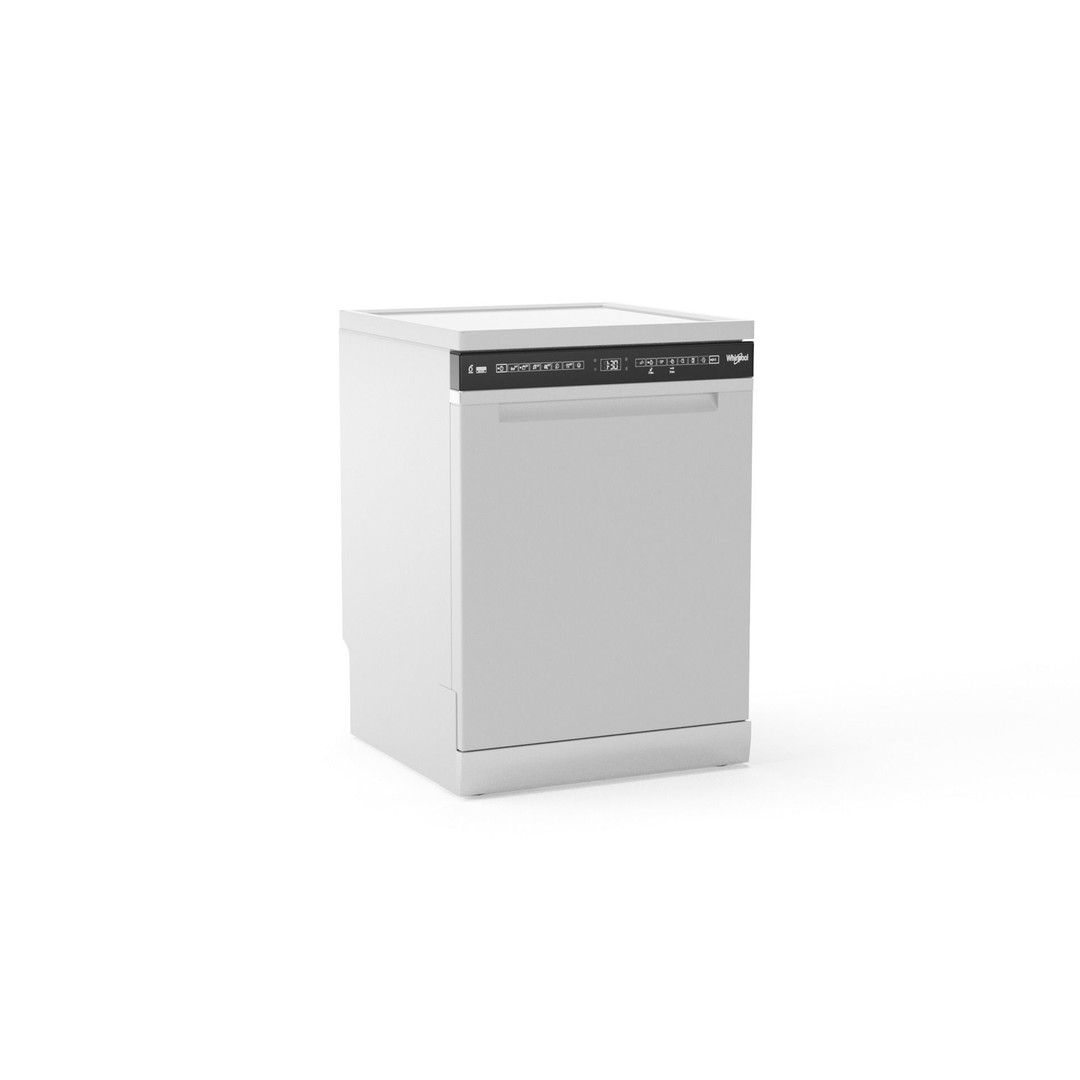 Whirlpool 60cm Maxi-Tub Dishwasher 3D Model – PBR Textured, Game-Ready - View 3