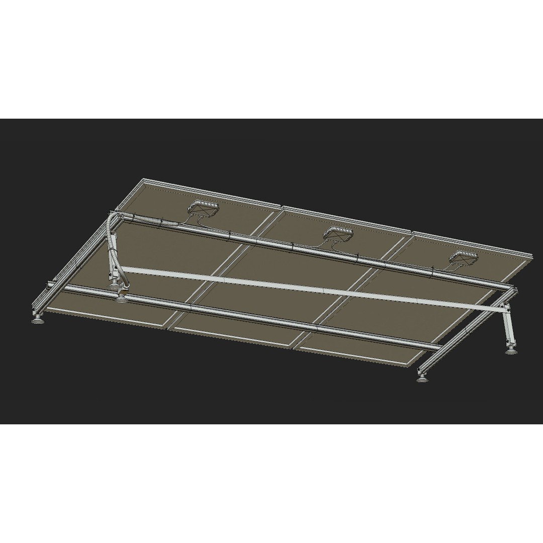 Solar Panel 3D Model – Low Poly Game Ready Asset, PBR Textures