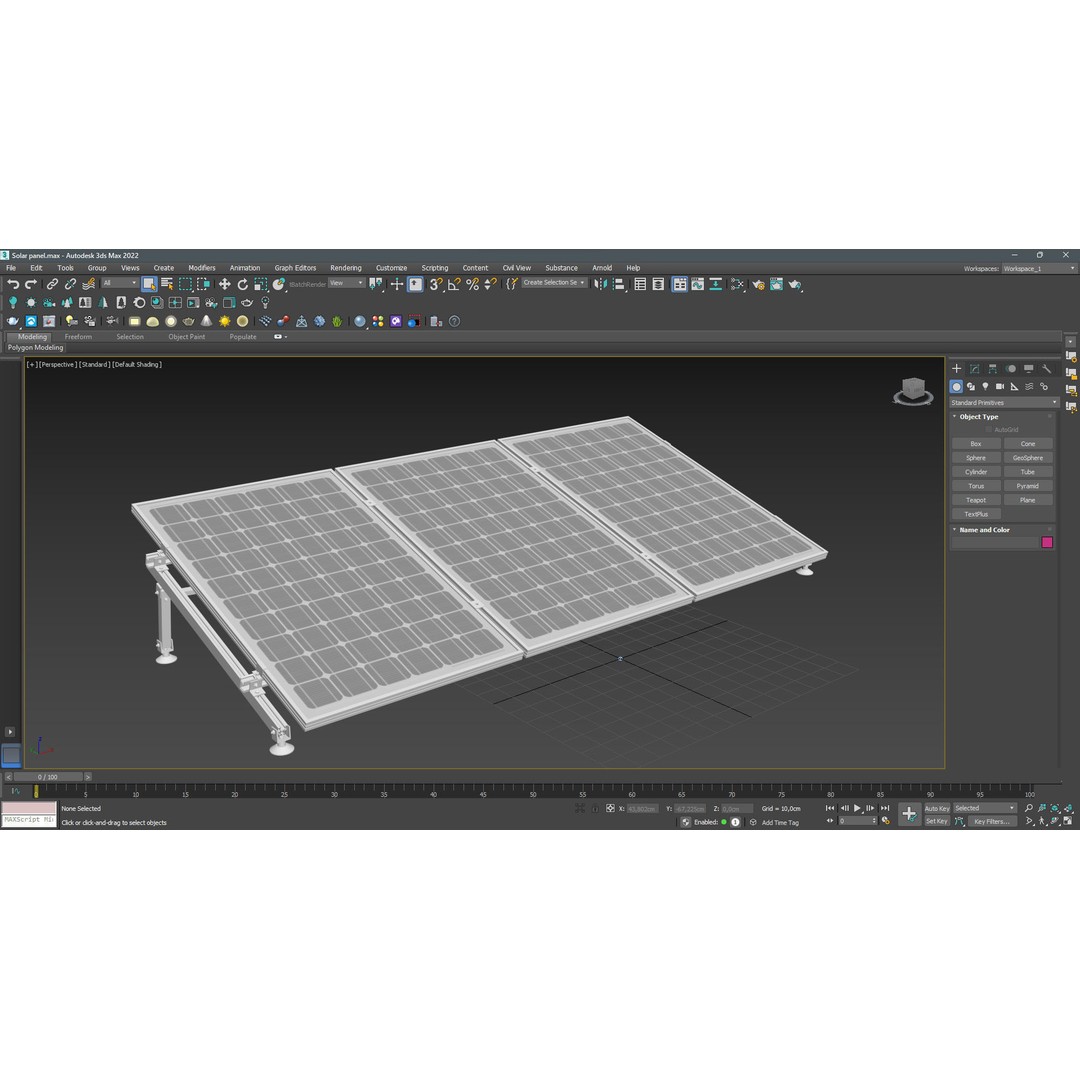 Solar Panel 3D Model – Low Poly Game Ready Asset, PBR Textures - View 11