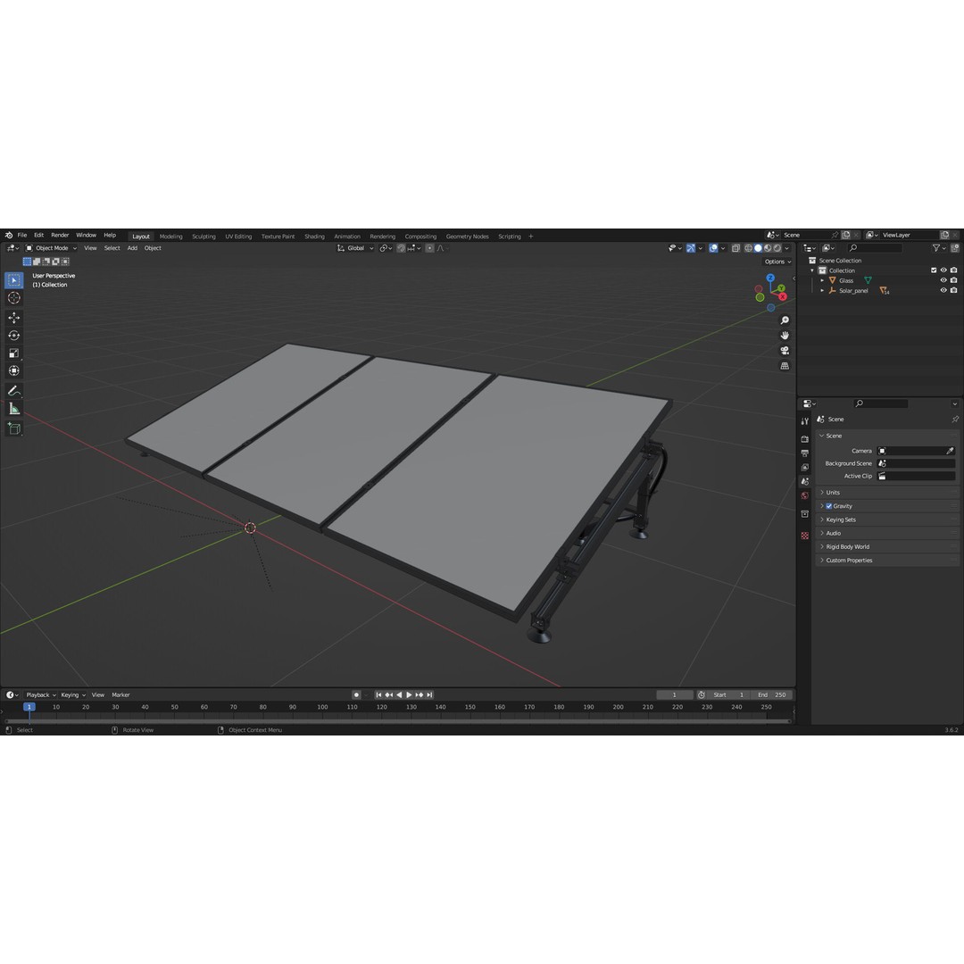 Solar Panel 3D Model – Low Poly Game Ready Asset, PBR Textures - View 12