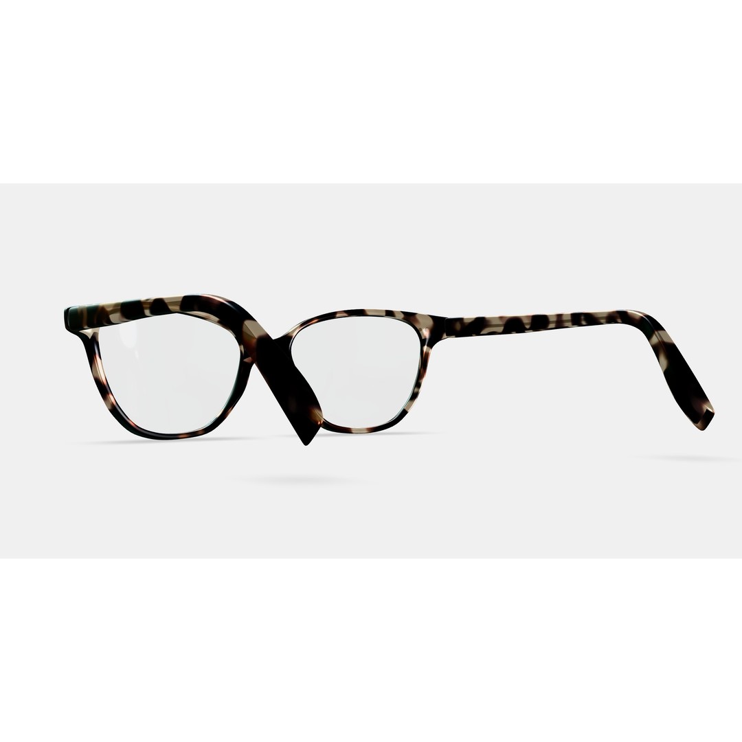 Lydell Eyeglasses 3D Model – Truffle Tortoise PBR Asset, FBX & OBJ - View 3