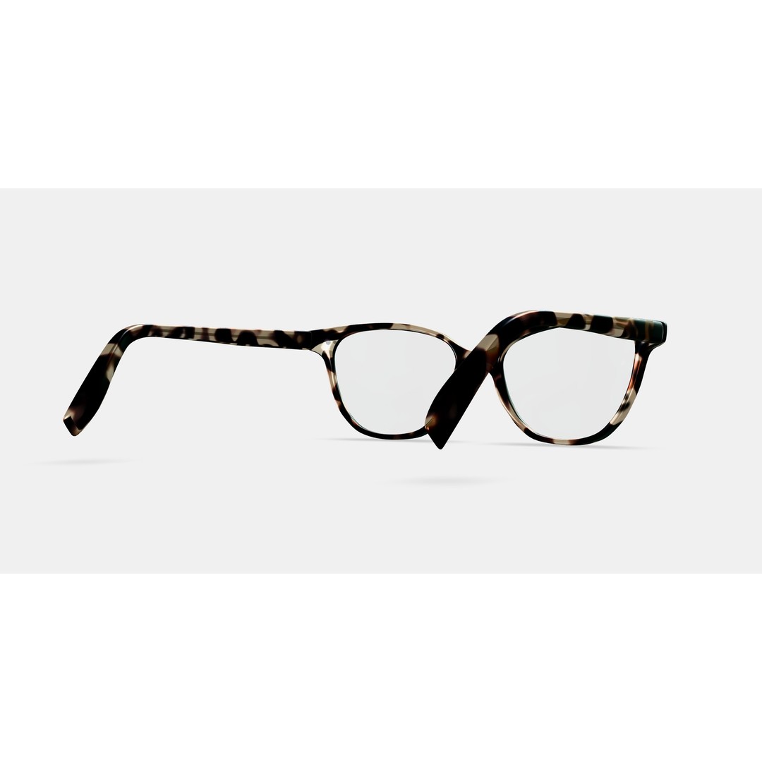 Lydell Eyeglasses 3D Model – Truffle Tortoise PBR Asset, FBX & OBJ - View 7