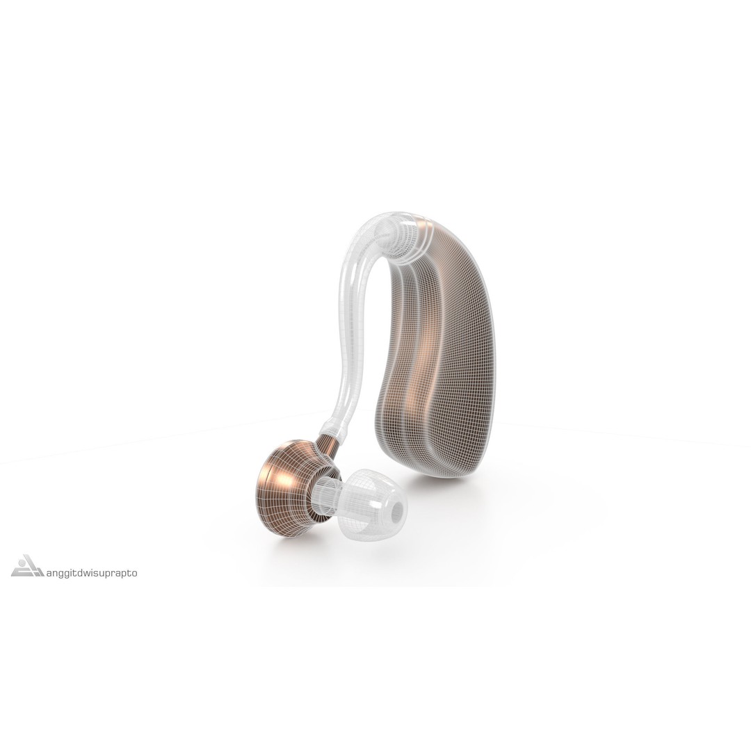 Hearing Aid 3D Model – Realistic Metallic Design, PBR Textures - View 7
