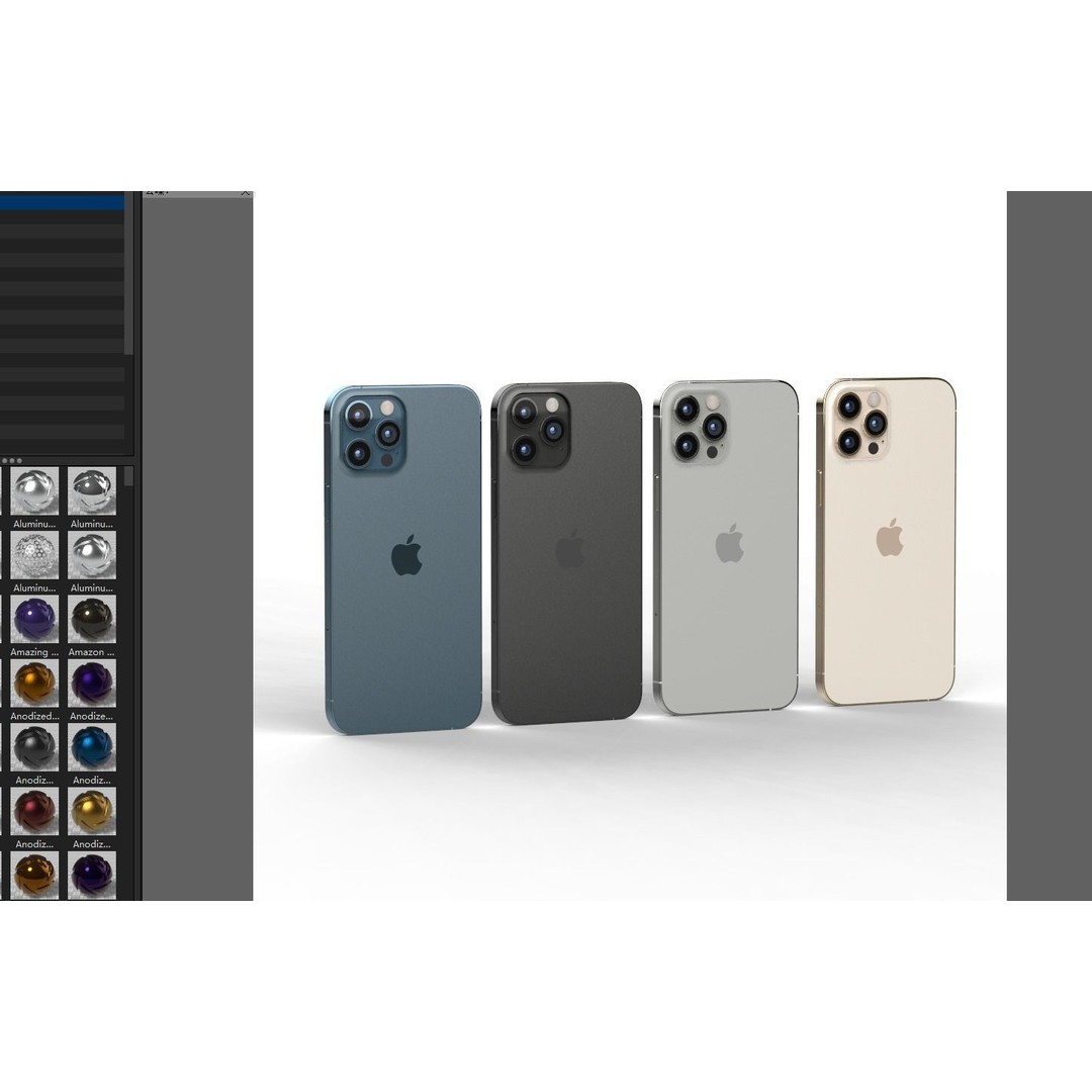Apple iPhone 12 Pro Max 3D Model – High-Quality Mobile Phone, FBX, OBJ - View 11