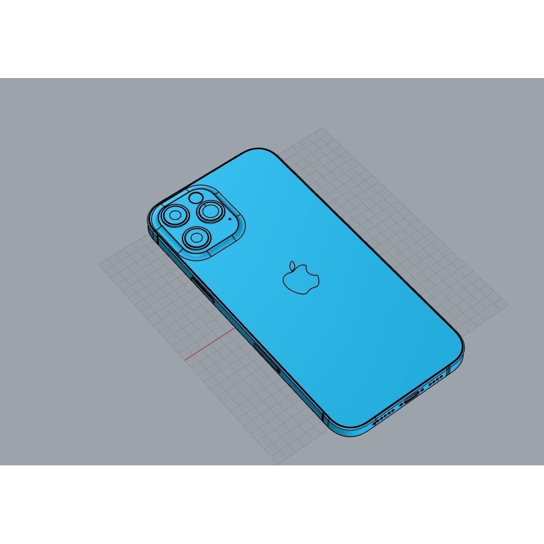 Apple iPhone 12 Pro Max 3D Model – High-Quality Mobile Phone, FBX, OBJ - View 24