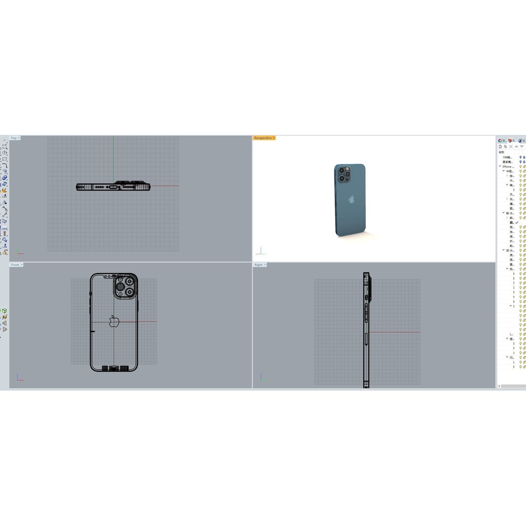 Apple iPhone 12 Pro Max 3D Model – High-Quality Mobile Phone, FBX, OBJ - View 26