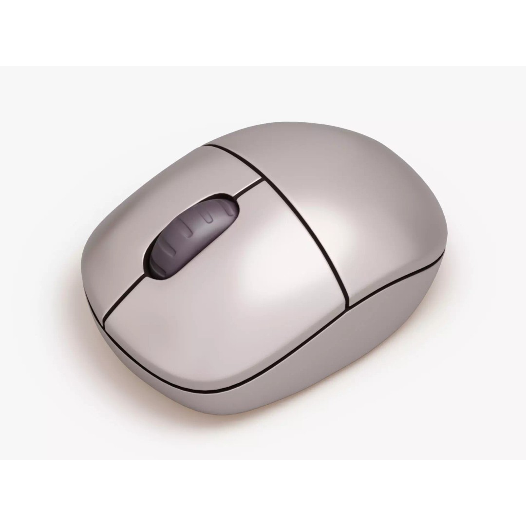 Computer Mouse 3D Model – Minimalist Design with PBR Textures, FBX - View 2