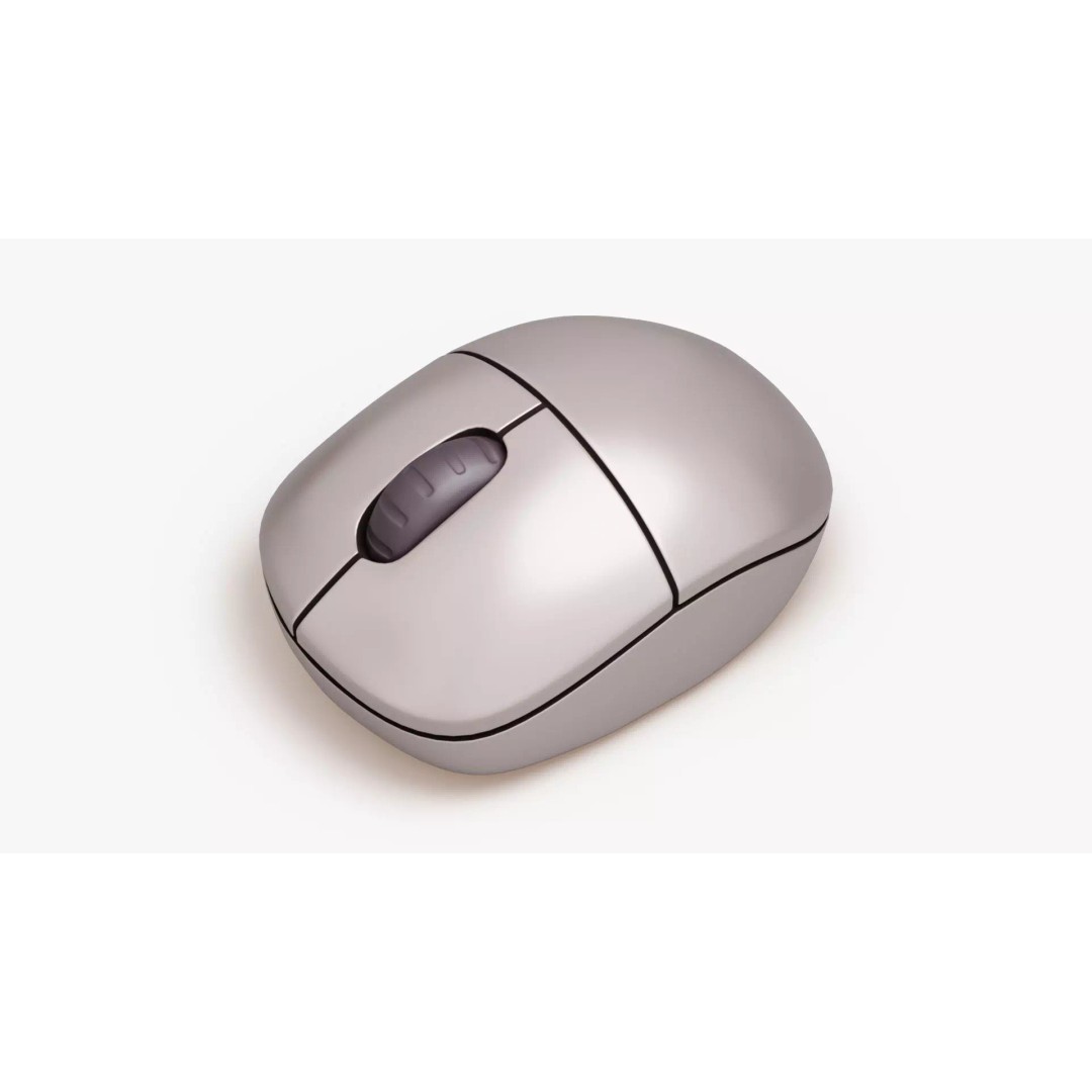 Computer Mouse 3D Model – Minimalist Design with PBR Textures, FBX - View 3