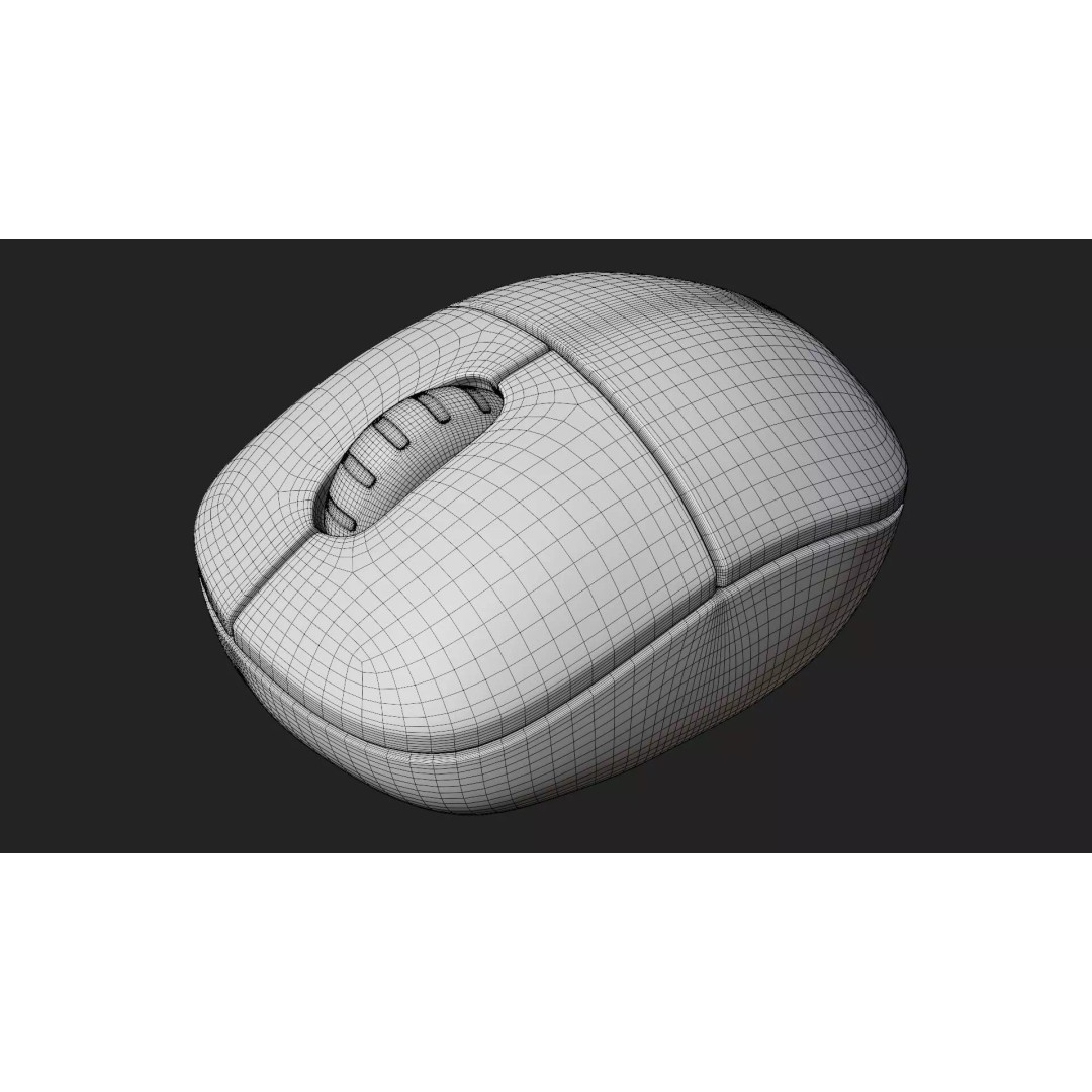 Computer Mouse 3D Model – Minimalist Design with PBR Textures, FBX - View 9