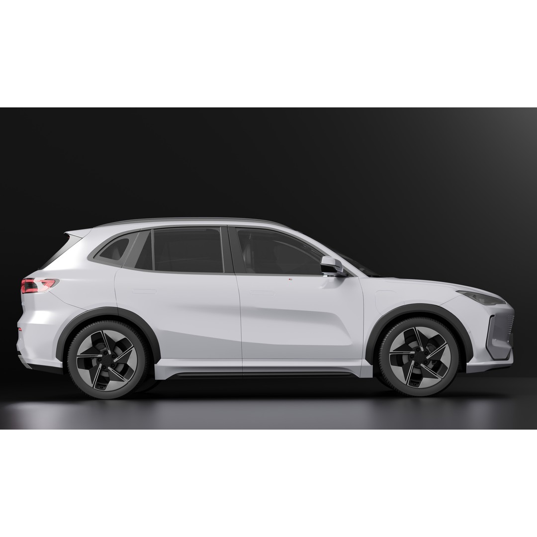 Proton eMas 7 EV 2025 3D Model – Low Poly SUV with Interior, FBX, OBJ - View 4
