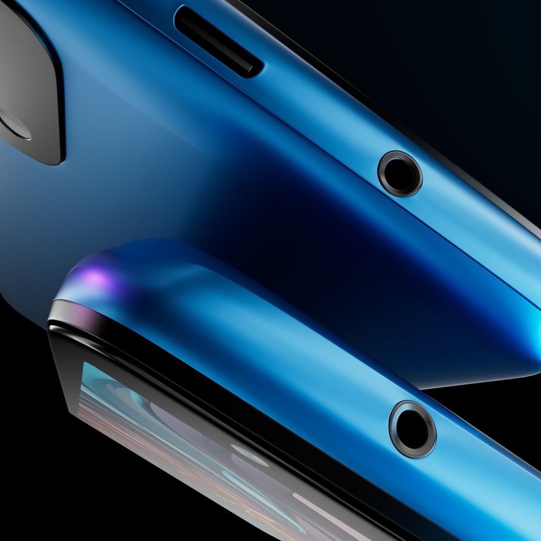 Android Smartphone 3D Model – Generic Design, Redshift Textures, FBX/OBJ - View 4