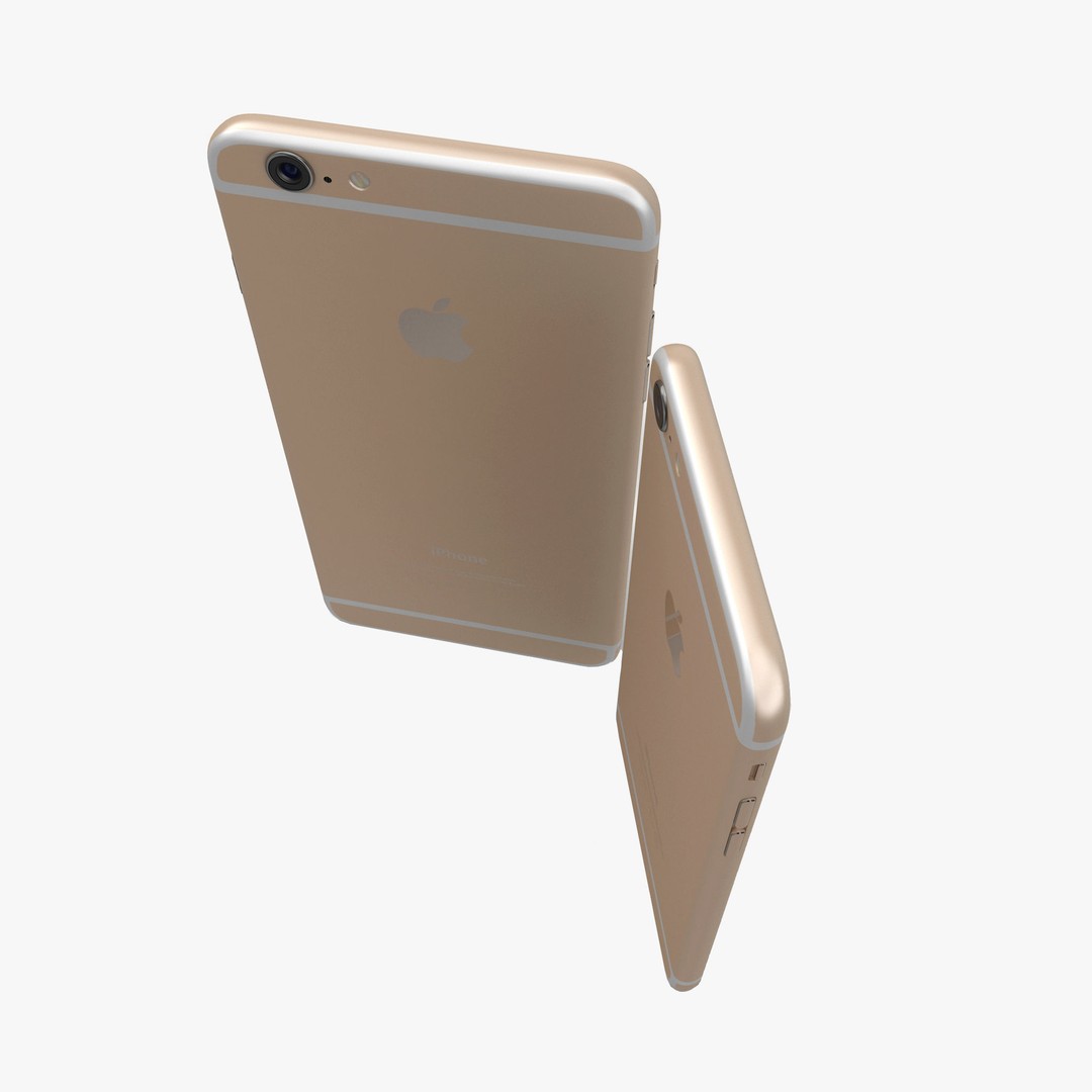 Apple iPhone 6 3D Model – Low Poly Gold Smartphone, FBX & OBJ - View 10