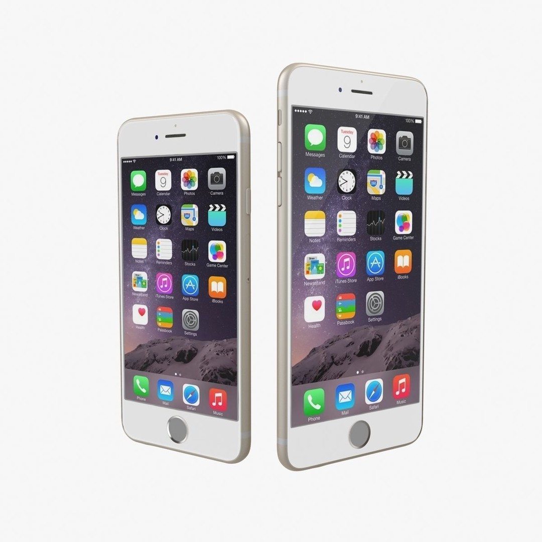 Apple iPhone 6 3D Model – Low Poly Gold Smartphone, FBX & OBJ - View 13