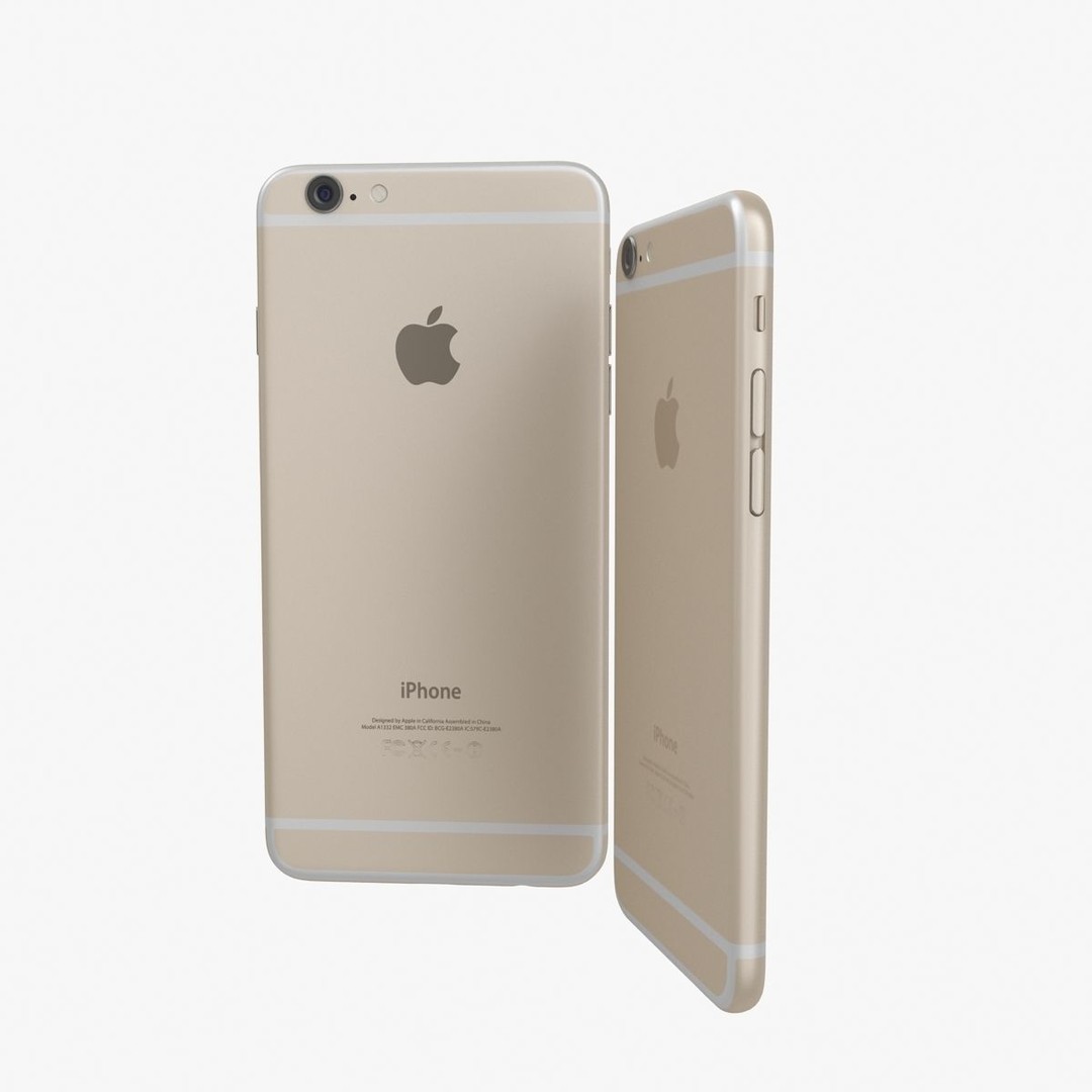 Apple iPhone 6 3D Model – Low Poly Gold Smartphone, FBX & OBJ - View 17