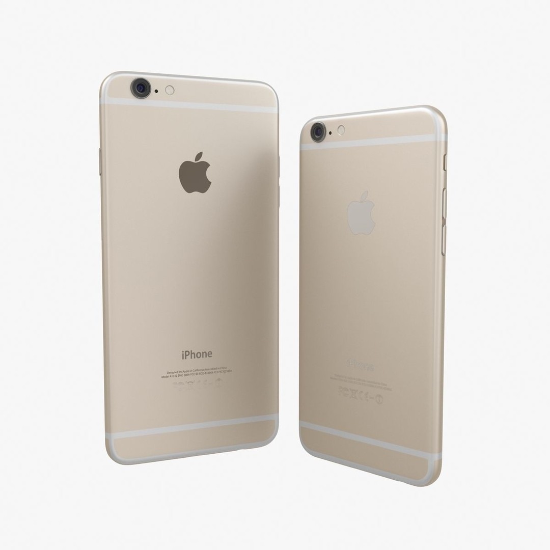 Apple iPhone 6 3D Model – Low Poly Gold Smartphone, FBX & OBJ - View 18