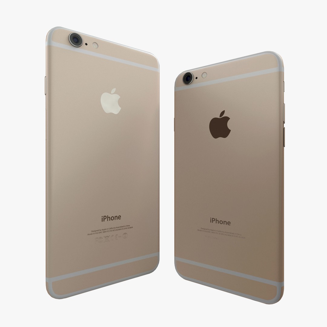 Apple iPhone 6 3D Model – Low Poly Gold Smartphone, FBX & OBJ - View 19