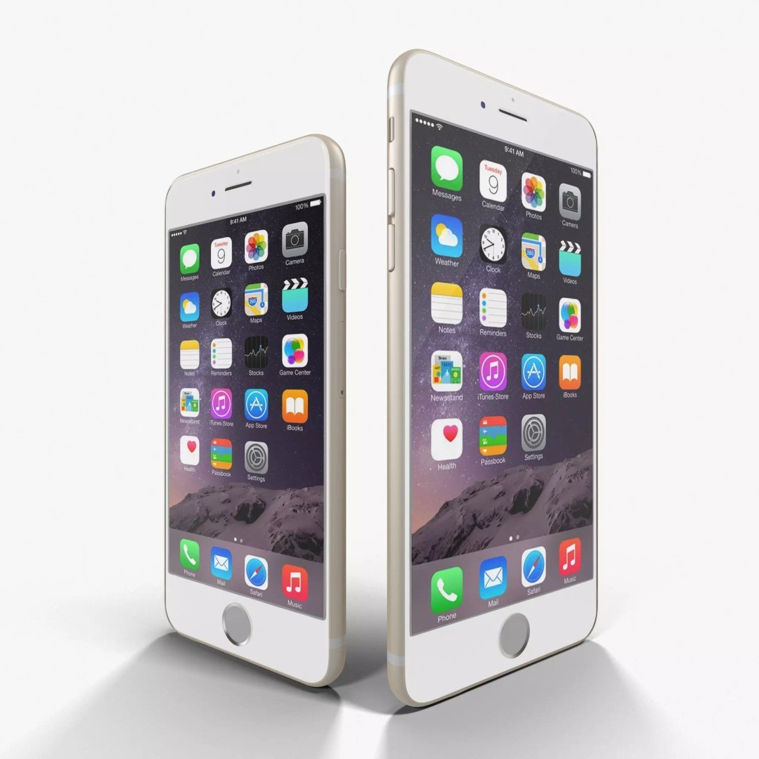 Apple iPhone 6 3D Model – Low Poly Gold Smartphone, FBX & OBJ - View 2