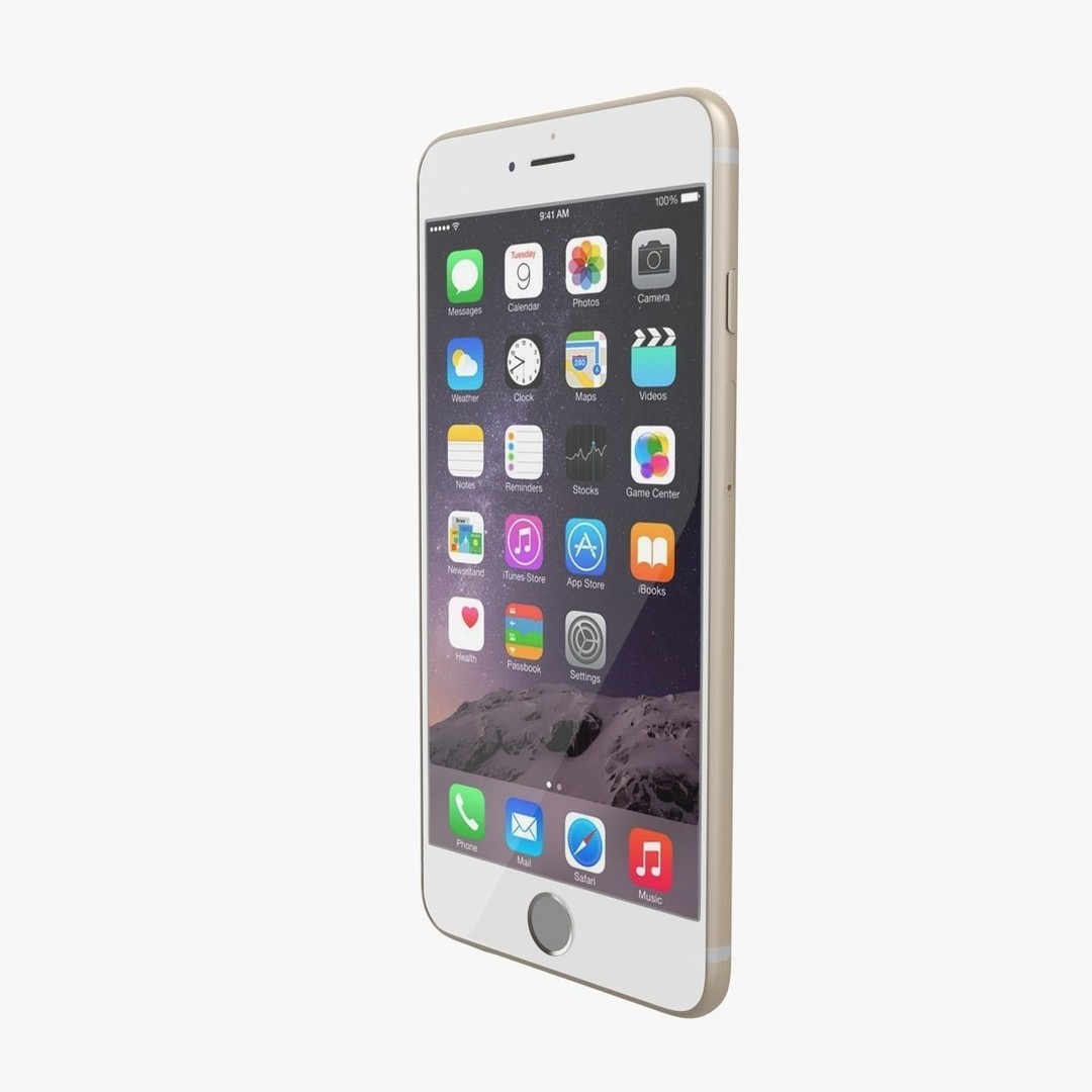 Apple iPhone 6 3D Model – Low Poly Gold Smartphone, FBX & OBJ - View 22