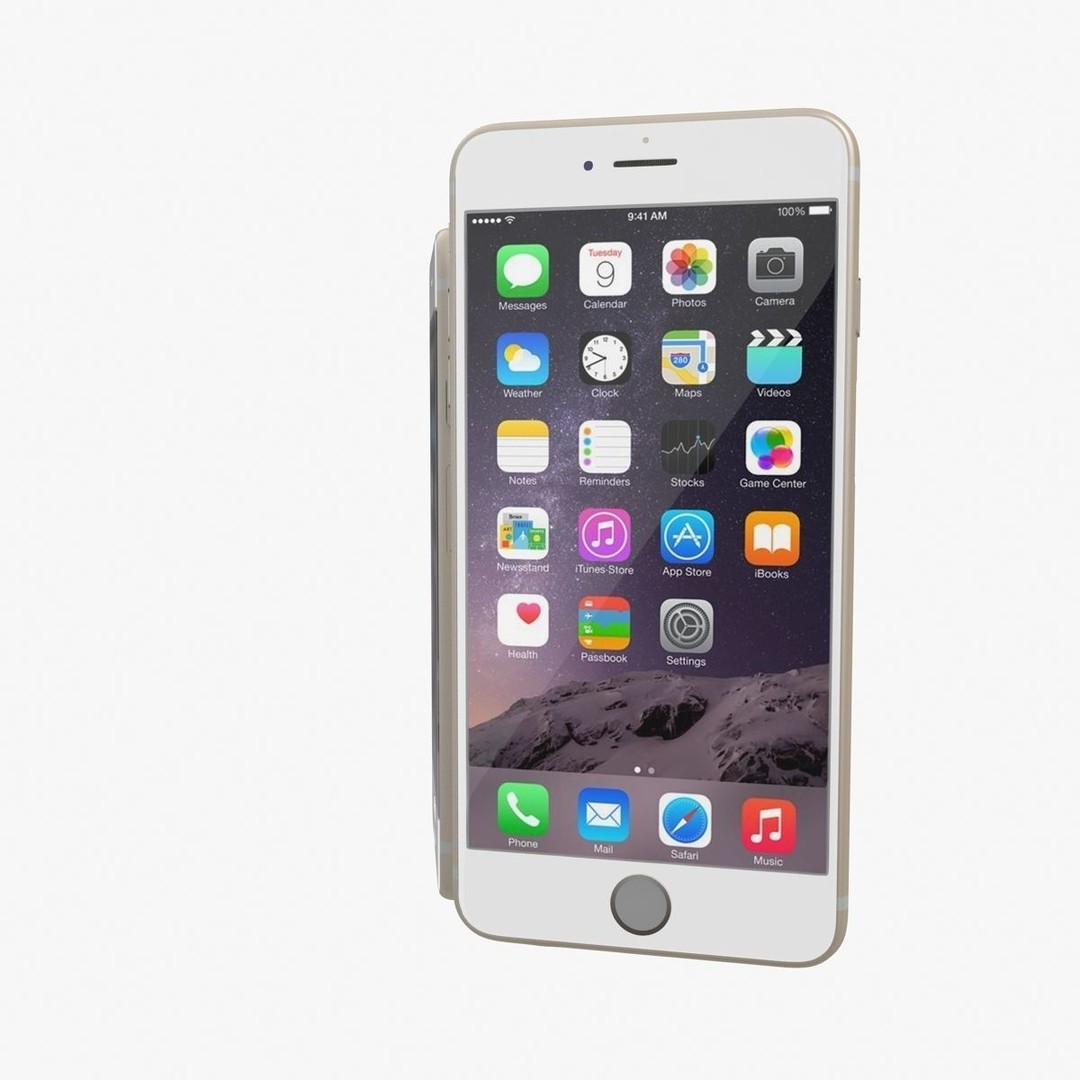 Apple iPhone 6 3D Model – Low Poly Gold Smartphone, FBX & OBJ - View 23