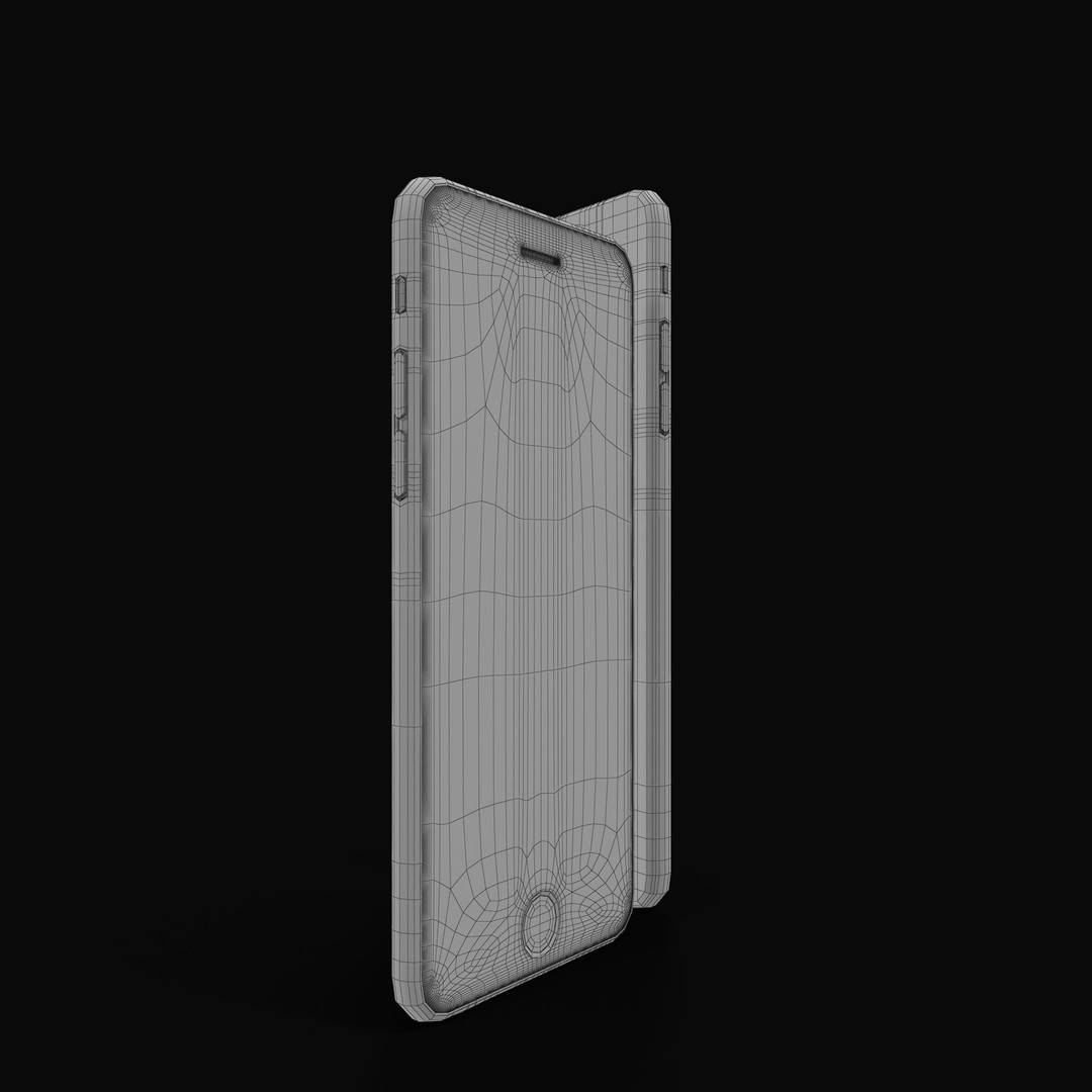 Apple iPhone 6 3D Model – Low Poly Gold Smartphone, FBX & OBJ - View 28
