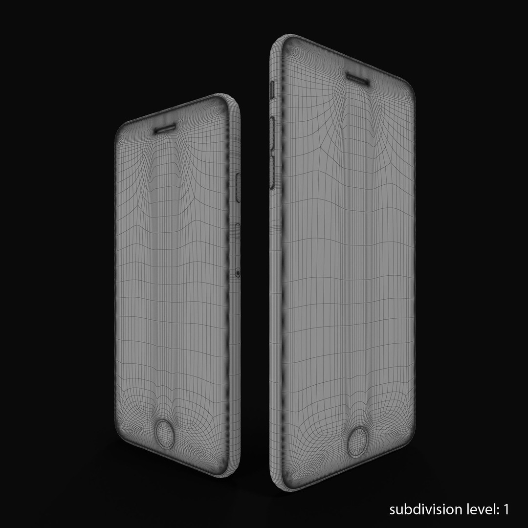 Apple iPhone 6 3D Model – Low Poly Gold Smartphone, FBX & OBJ - View 32