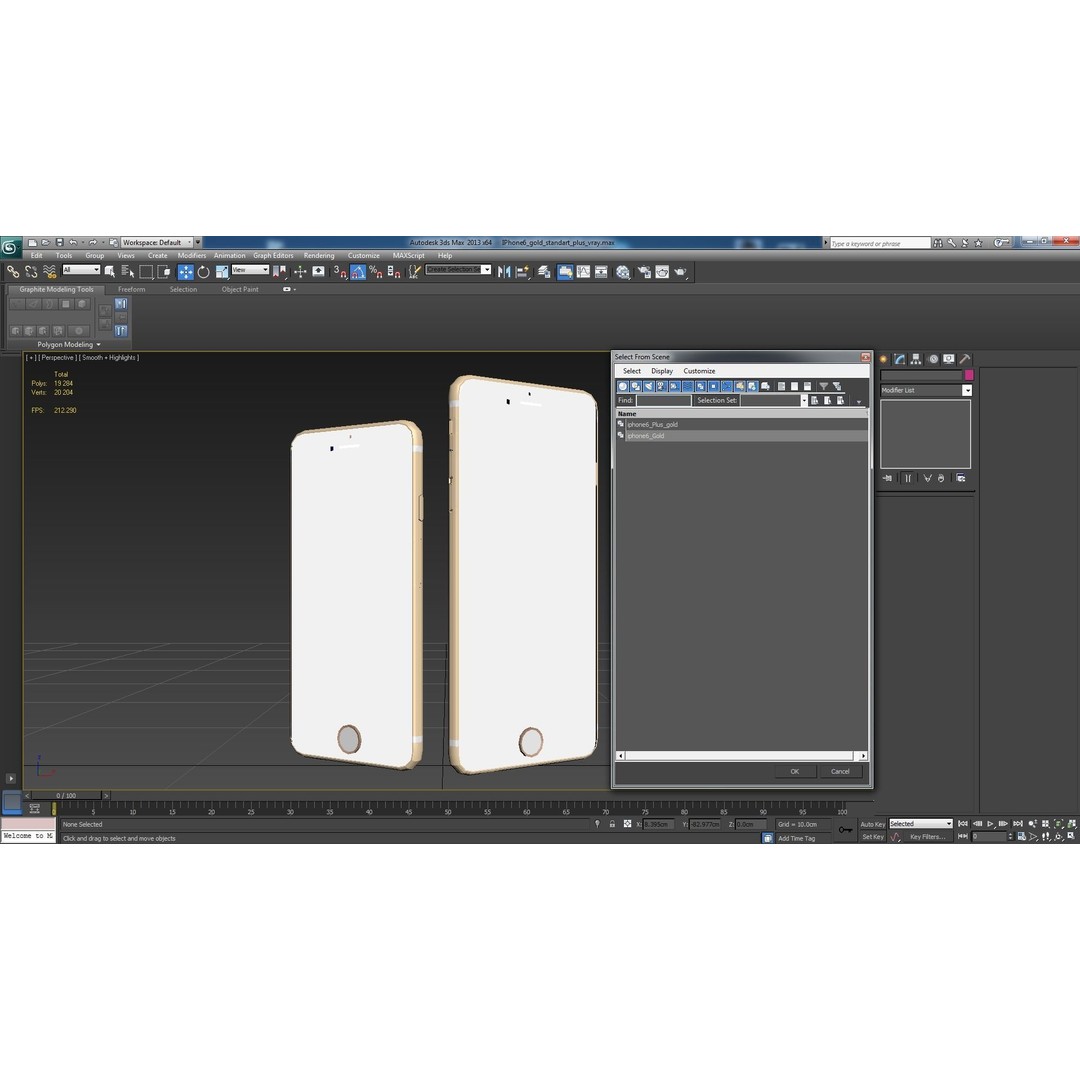 Apple iPhone 6 3D Model – Low Poly Gold Smartphone, FBX & OBJ - View 33
