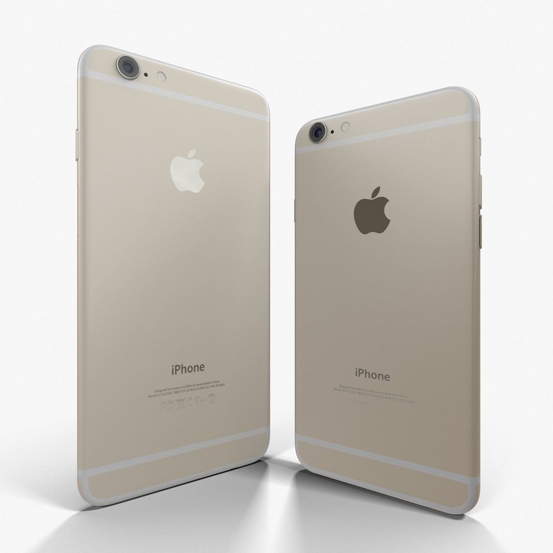 Apple iPhone 6 3D Model – Low Poly Gold Smartphone, FBX & OBJ - View 4