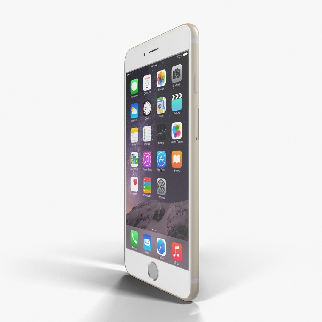 Apple iPhone 6 3D Model – Low Poly Gold Smartphone, FBX & OBJ - View 5