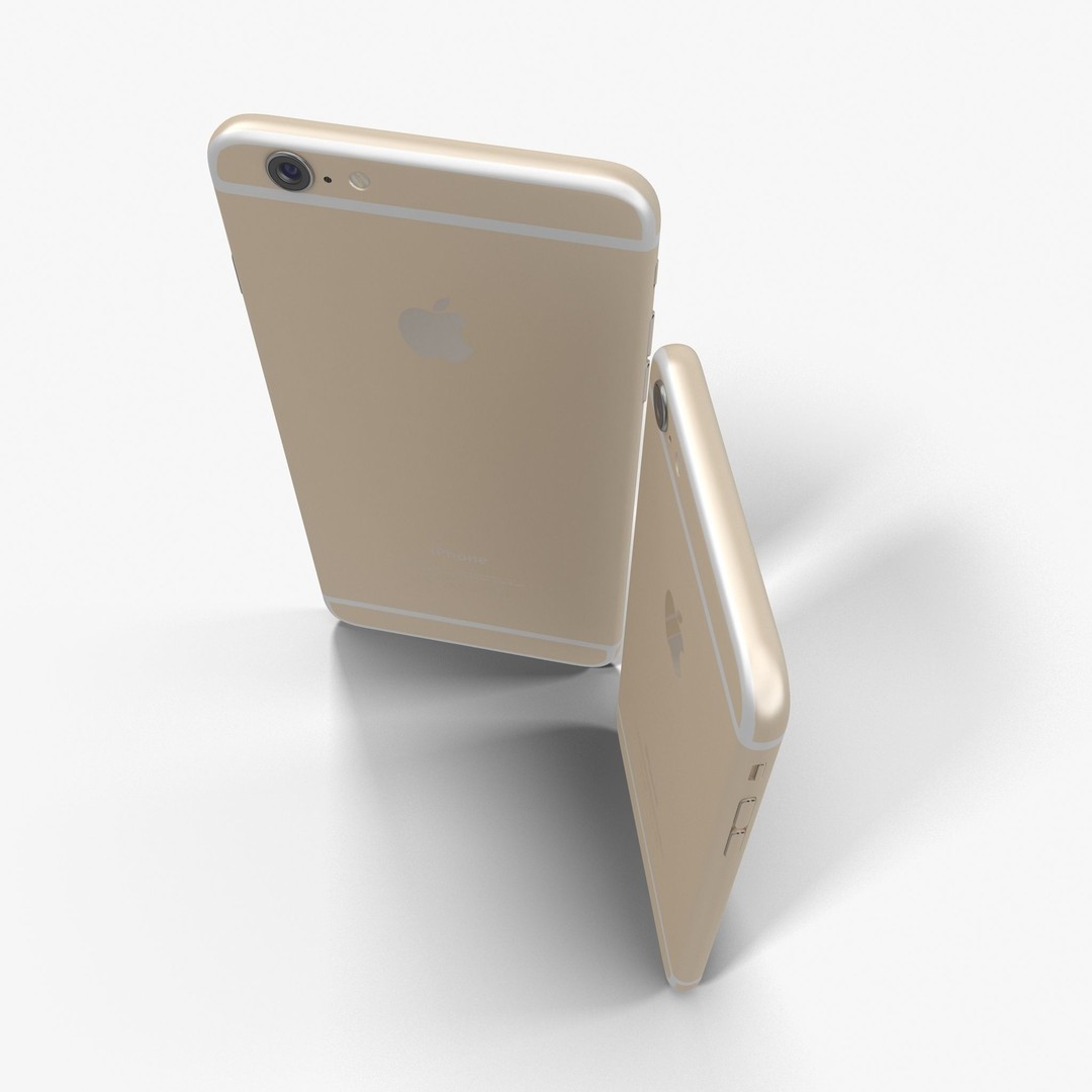 Apple iPhone 6 3D Model – Low Poly Gold Smartphone, FBX & OBJ - View 9
