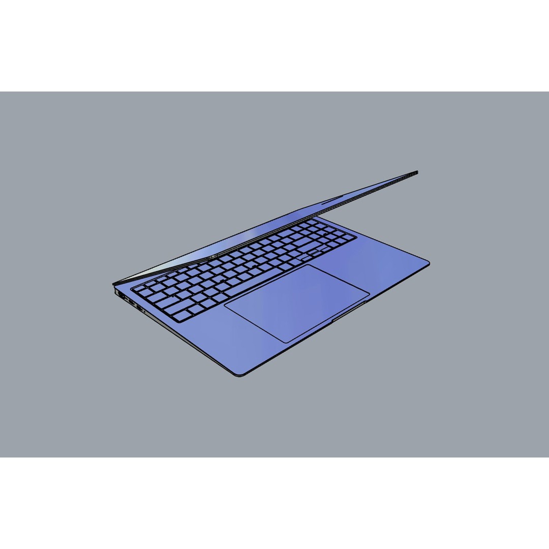 SAMSUNG Galaxy Book4 Pro & Ultra 3D Model – Game Ready PBR Asset, FBX, OBJ - View 23