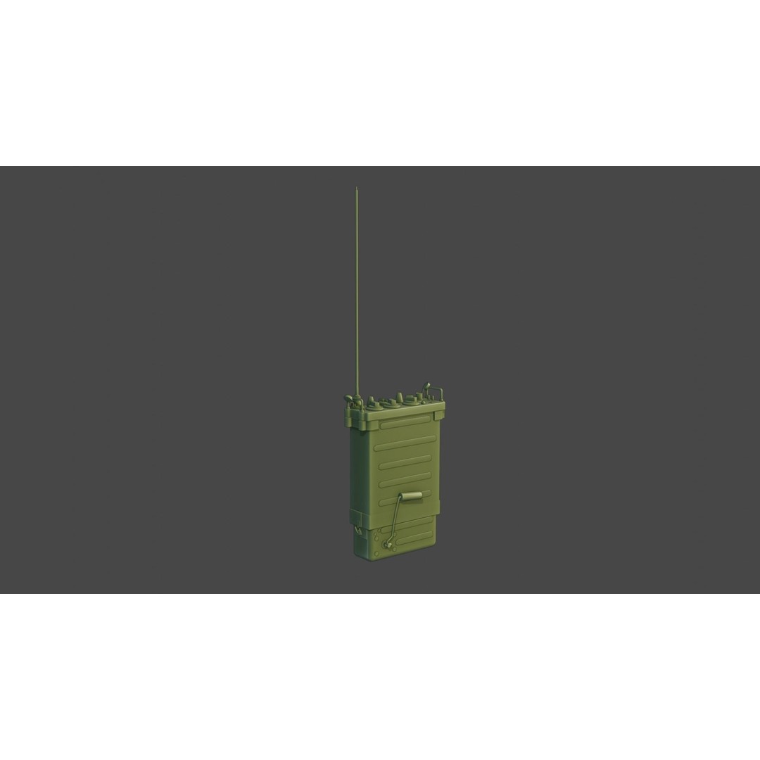 Yugoslavian RU-2 Radio 3D Model – Low Poly Game Asset, FBX - View 10