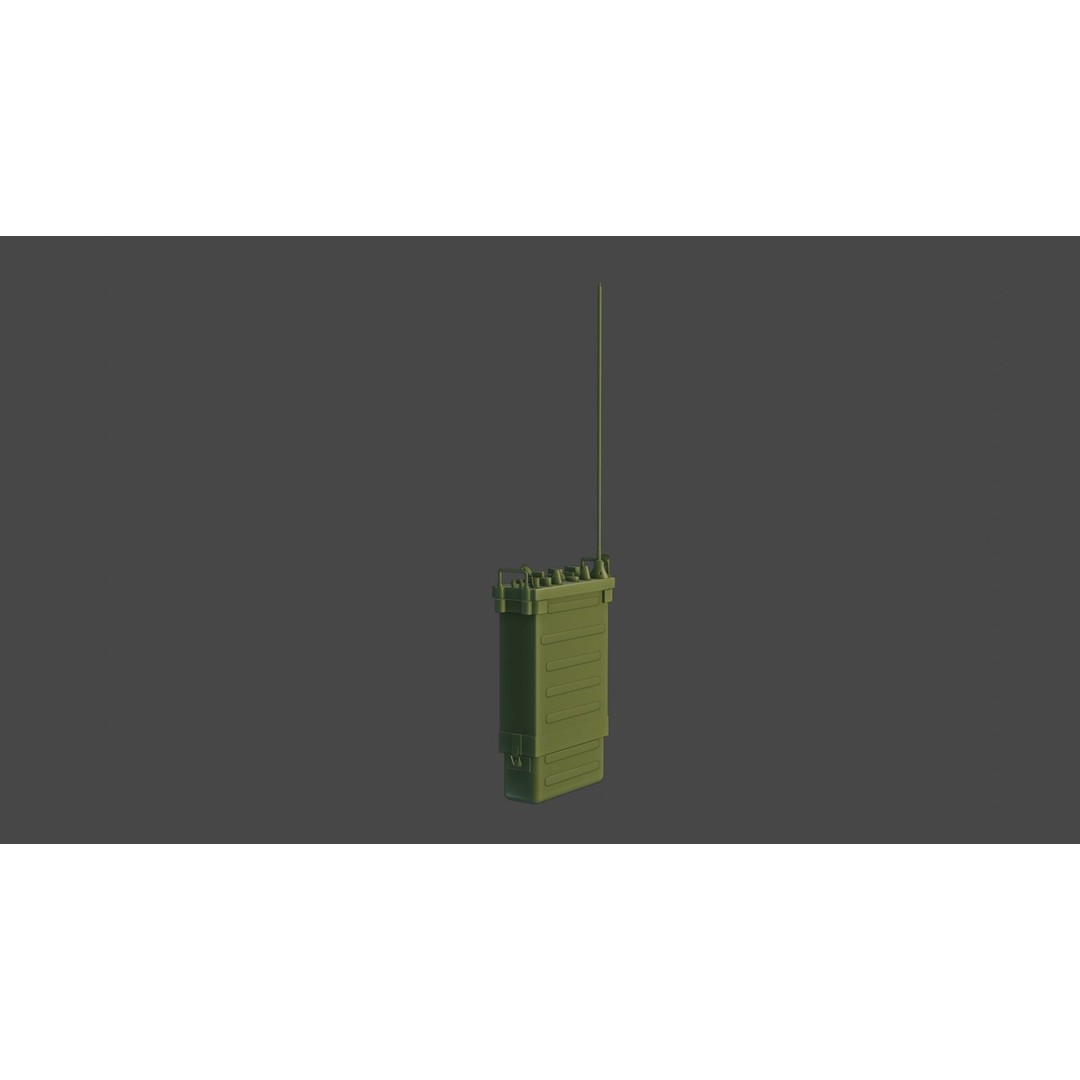 Yugoslavian RU-2 Radio 3D Model – Low Poly Game Asset, FBX - View 11