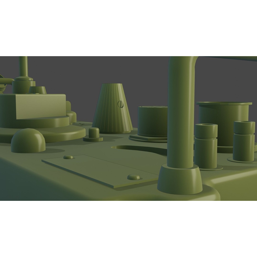 Yugoslavian RU-2 Radio 3D Model – Low Poly Game Asset, FBX - View 14