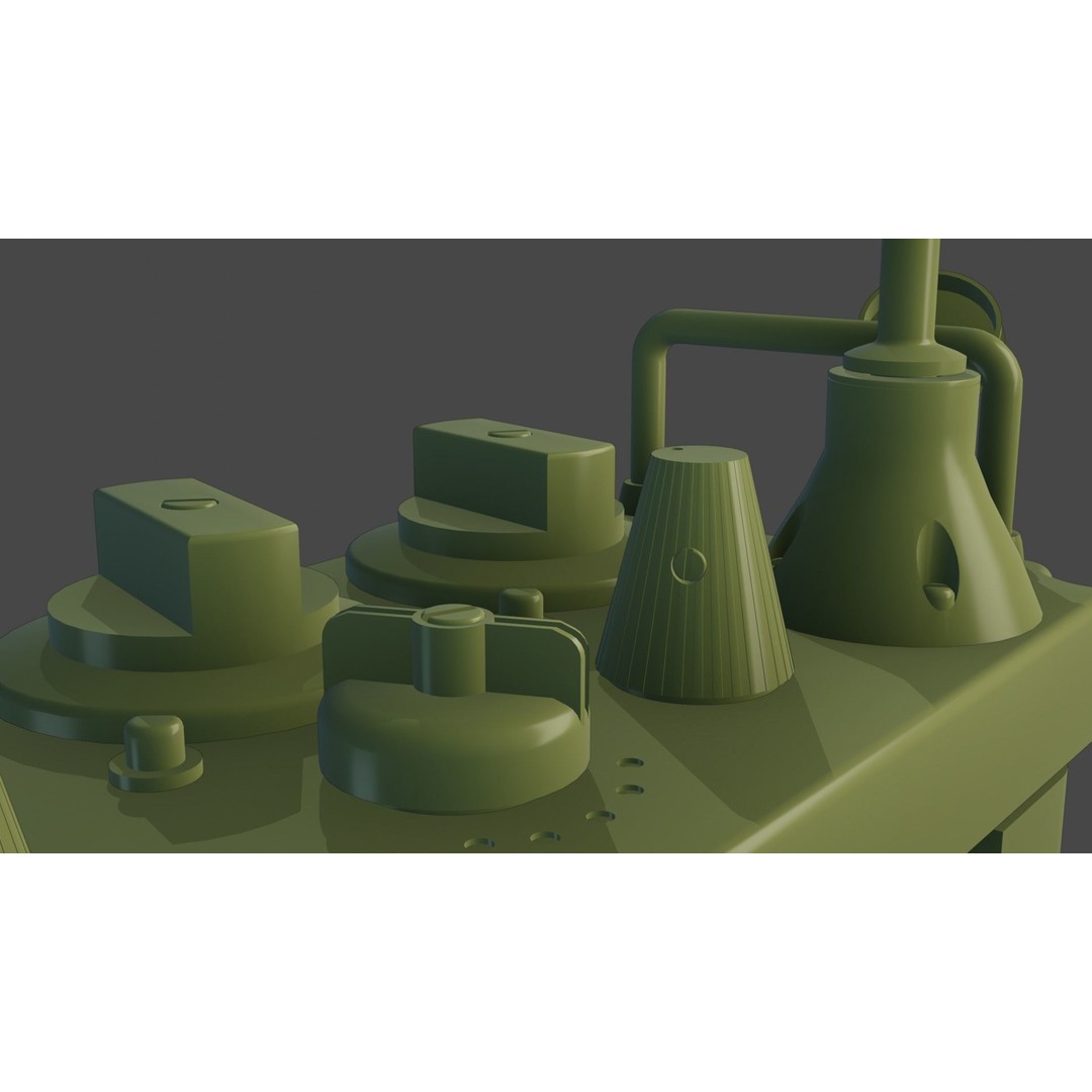 Yugoslavian RU-2 Radio 3D Model – Low Poly Game Asset, FBX - View 15