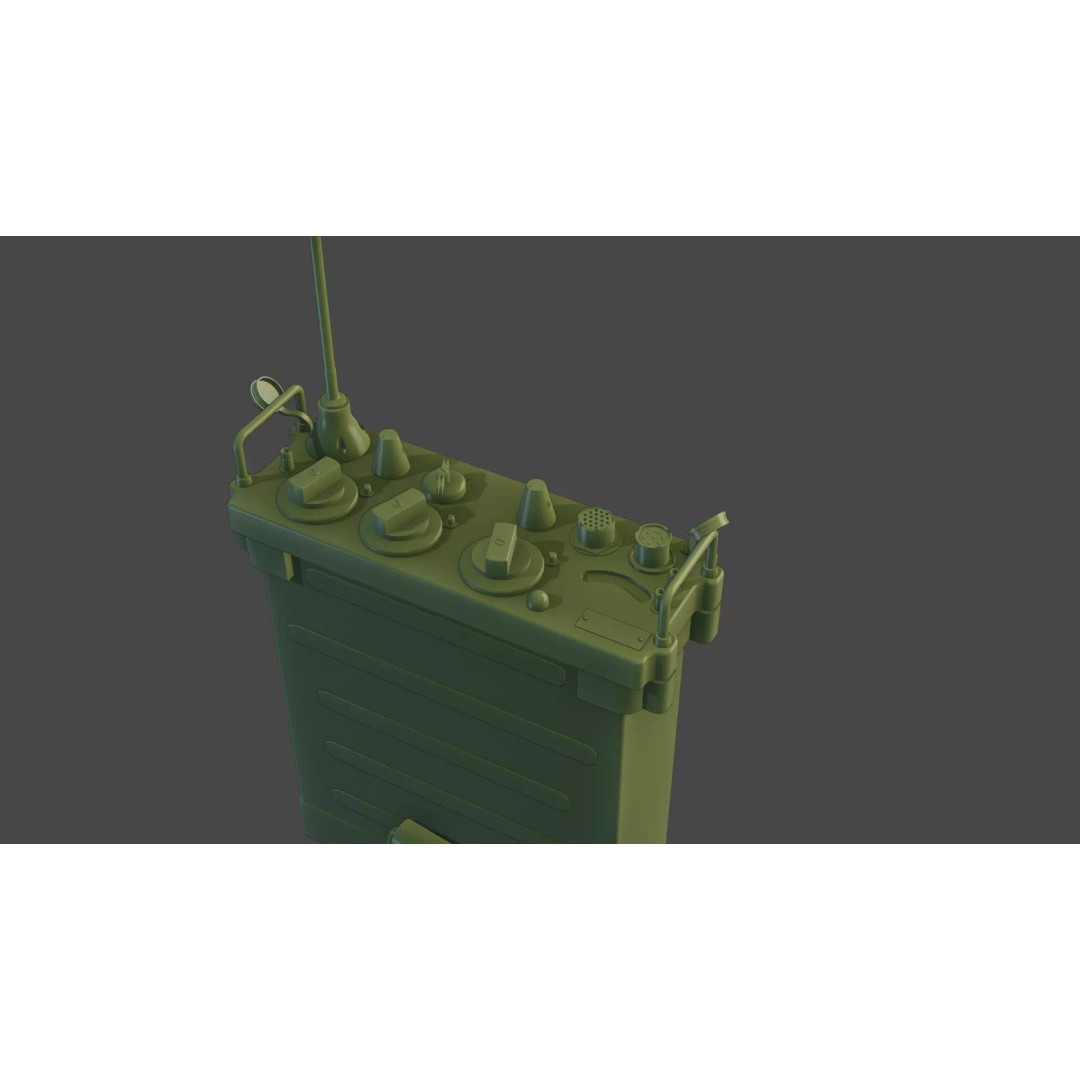 Yugoslavian RU-2 Radio 3D Model – Low Poly Game Asset, FBX - View 2