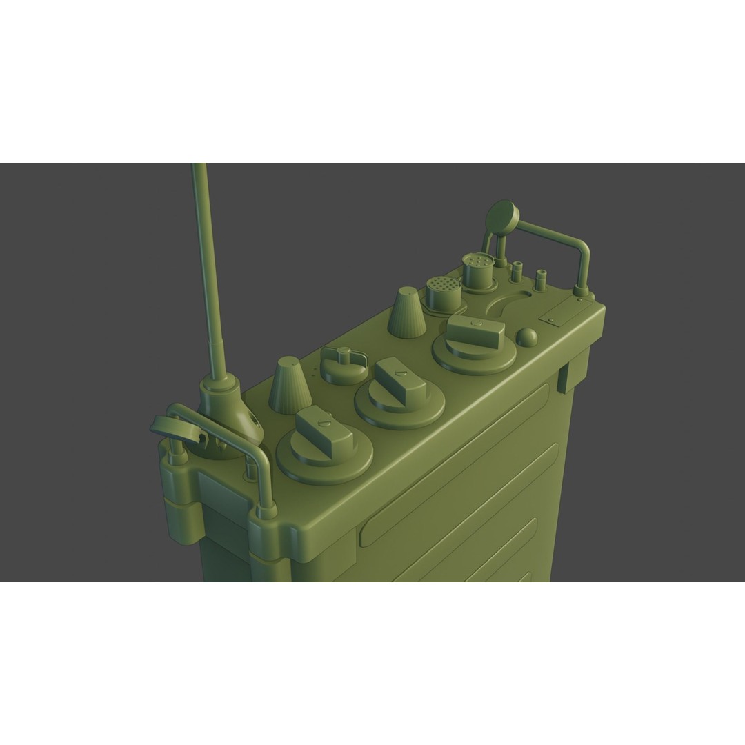 Yugoslavian RU-2 Radio 3D Model – Low Poly Game Asset, FBX - View 3