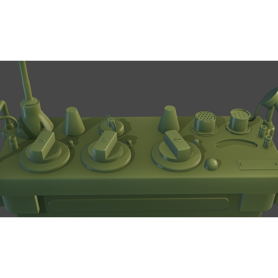 Yugoslavian RU-2 Radio 3D Model – Low Poly Game Asset, FBX - View 4