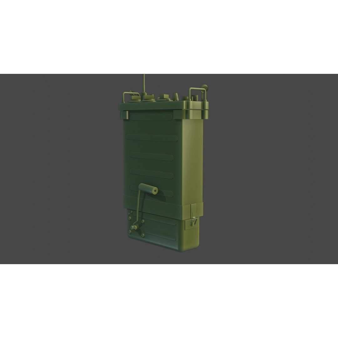 Yugoslavian RU-2 Radio 3D Model – Low Poly Game Asset, FBX - View 5