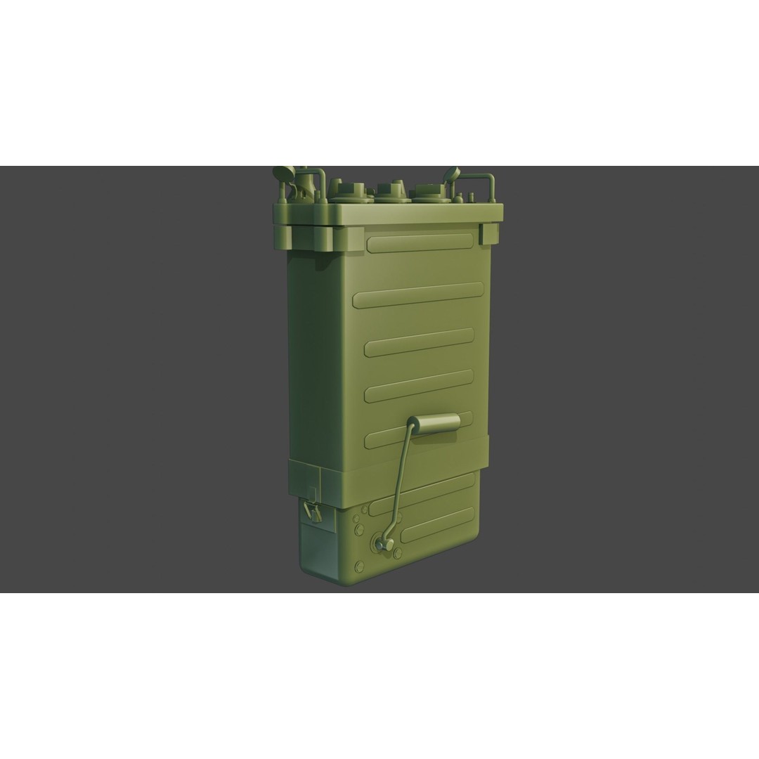 Yugoslavian RU-2 Radio 3D Model – Low Poly Game Asset, FBX - View 6
