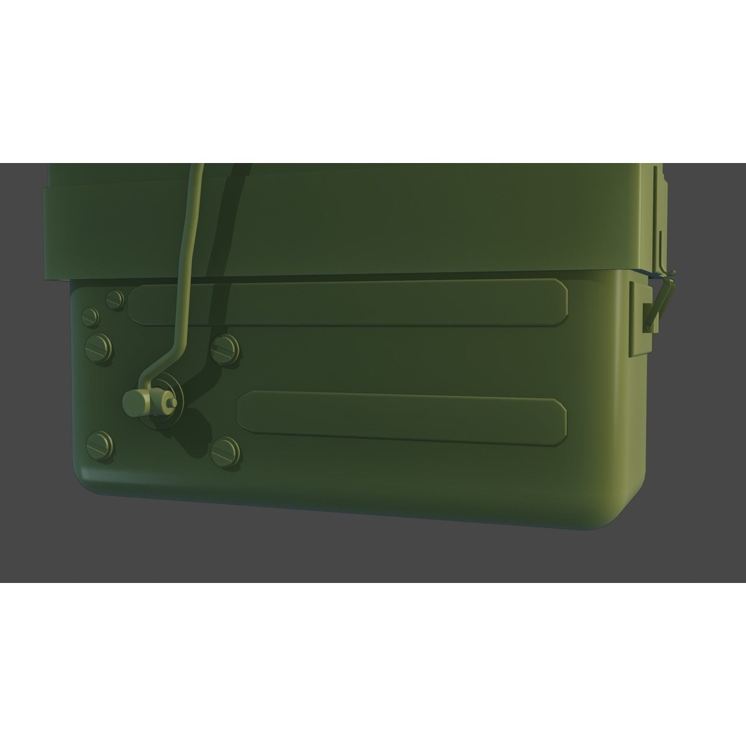 Yugoslavian RU-2 Radio 3D Model – Low Poly Game Asset, FBX - View 8