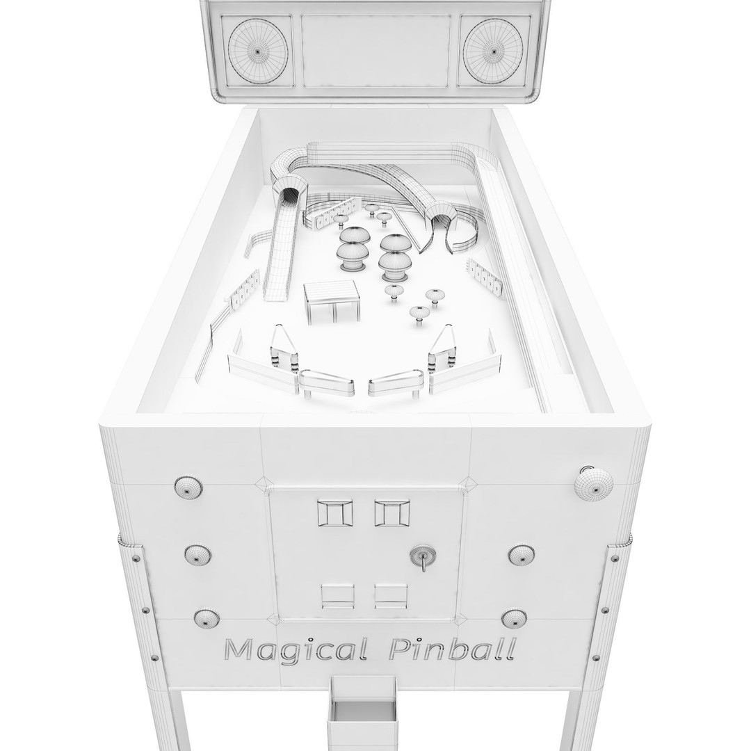 Pinball Machine 3D Model – Classic Arcade Game Asset, FBX, Blender