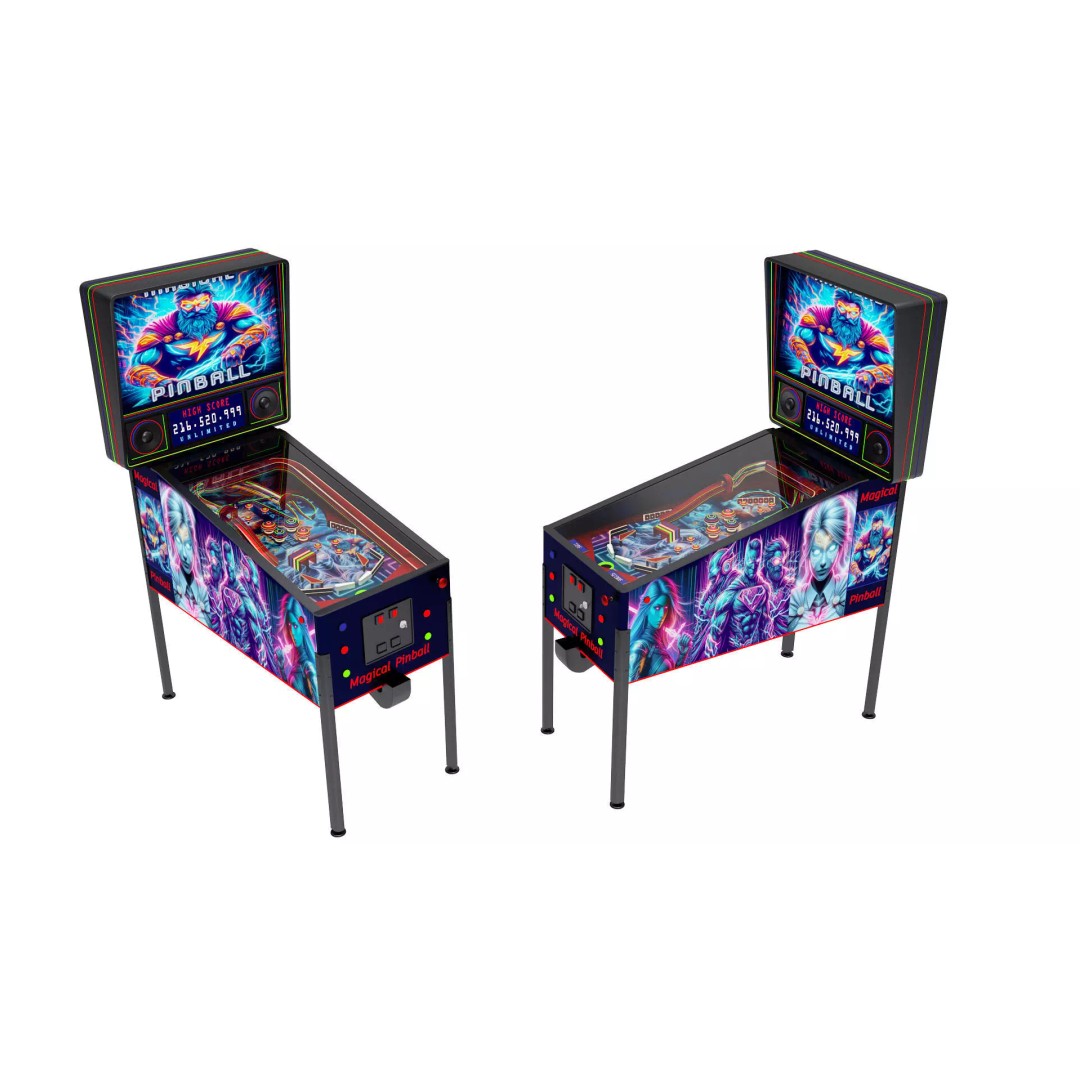 Pinball Machine 3D Model – Classic Arcade Game Asset, FBX, Blender - View 2