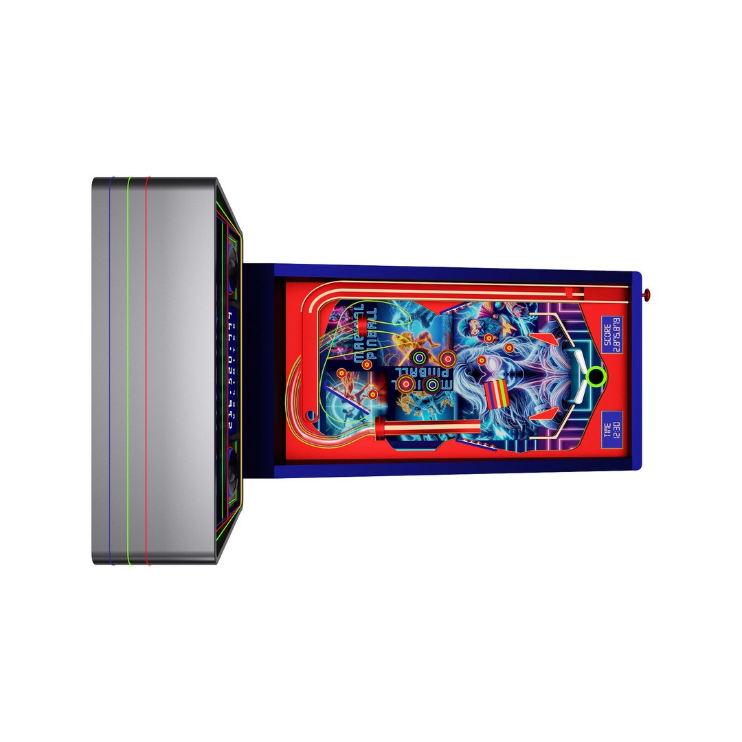 Pinball Machine 3D Model – Classic Arcade Game Asset, FBX, Blender - View 5