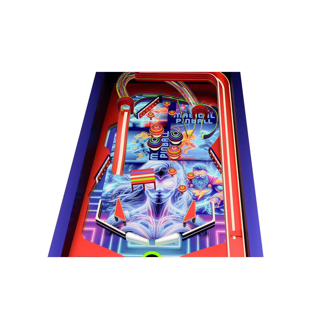 Pinball Machine 3D Model – Classic Arcade Game Asset, FBX, Blender - View 7