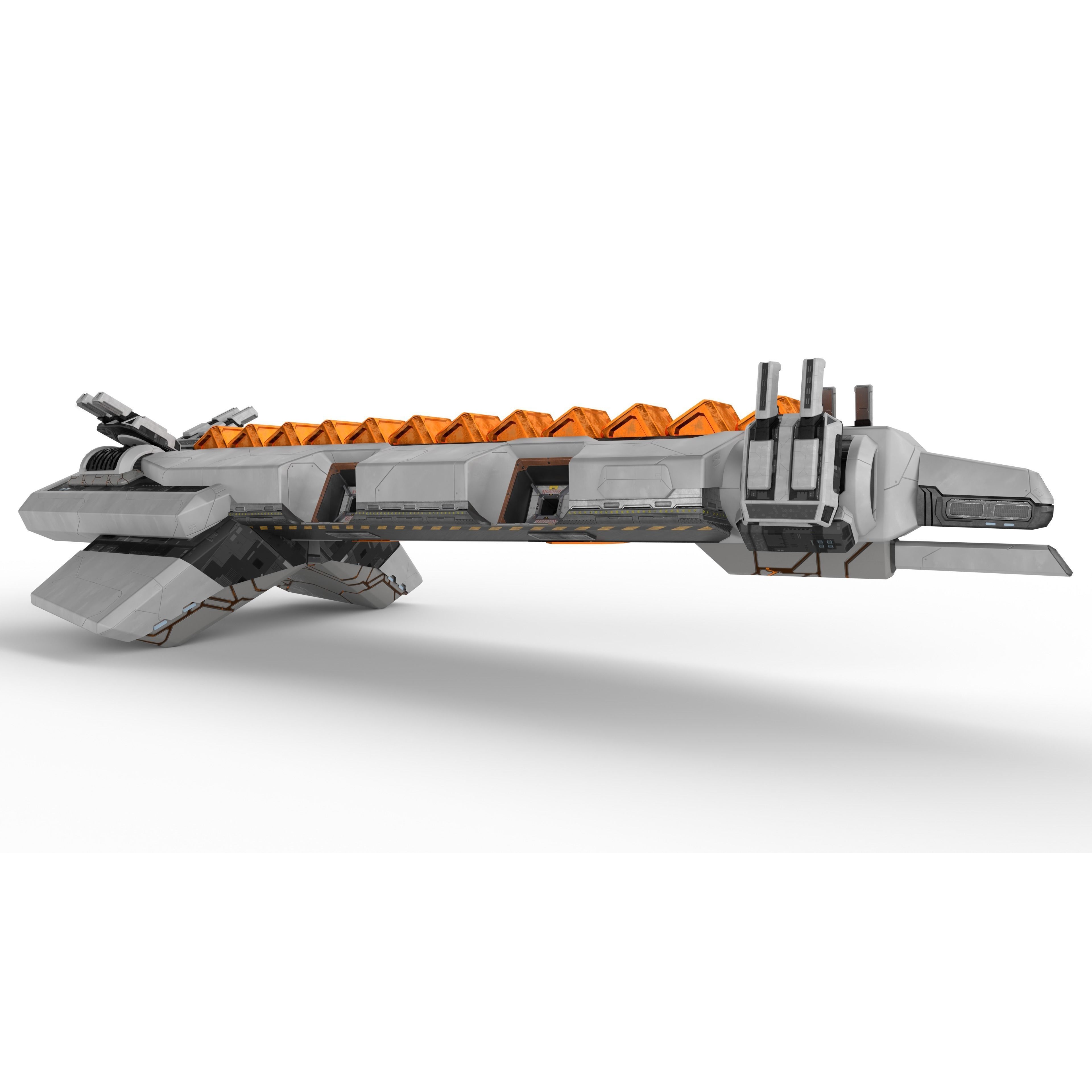Spaceship Fighter - Low-Poly Game-Ready 3D Model